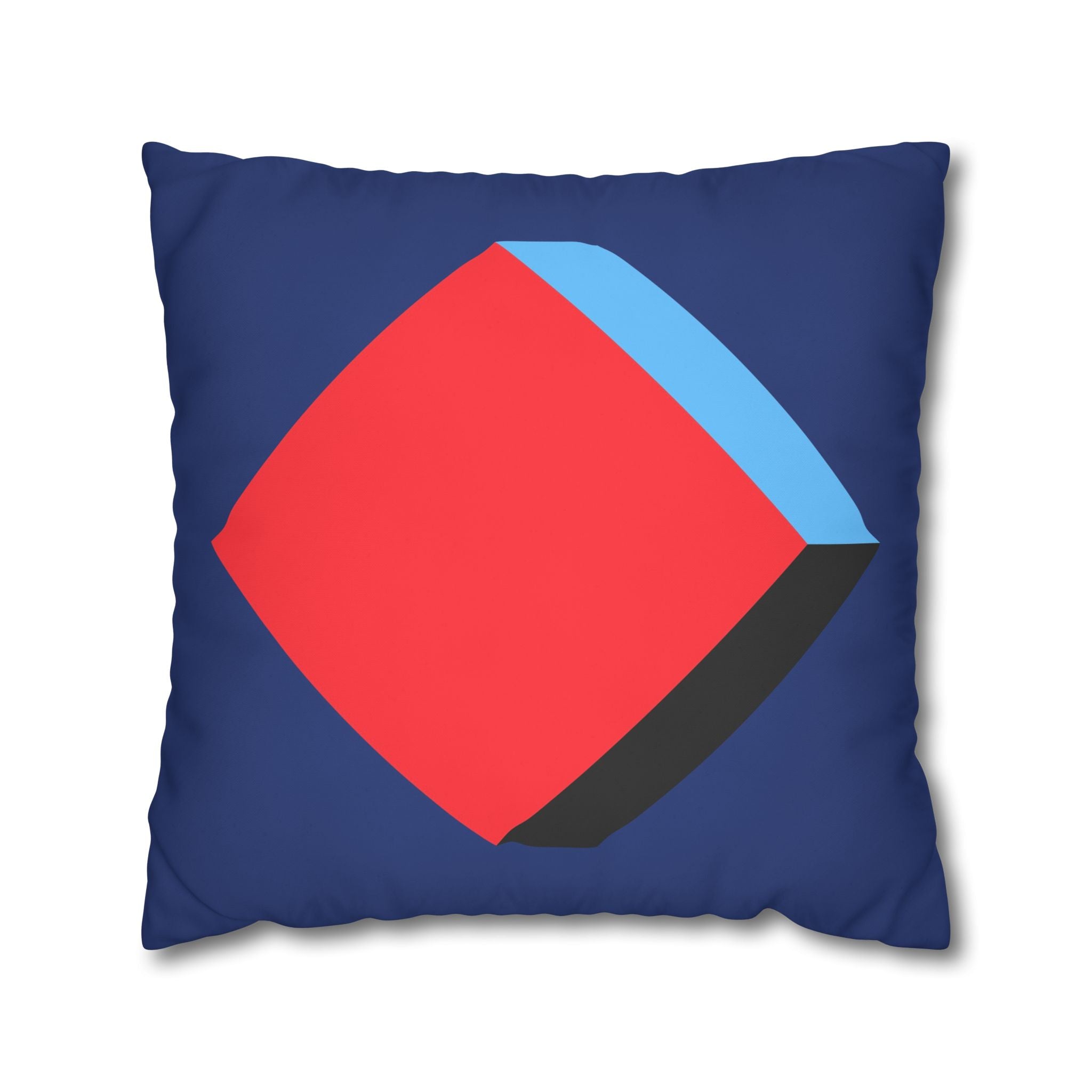 Geometric Diamond Pillowcase - Red & Blue