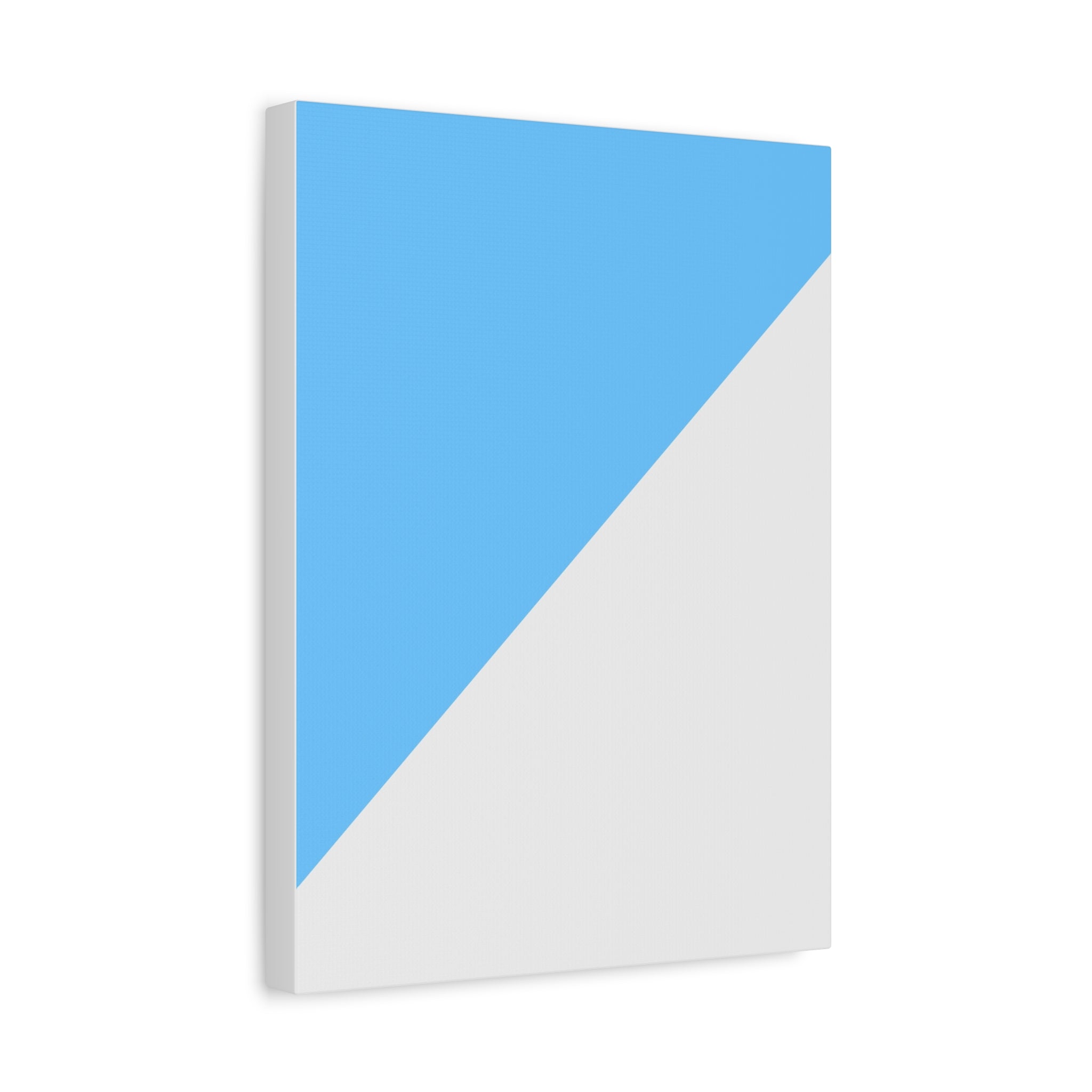 Abstract Blue & Gray Diagonal Canvas Art