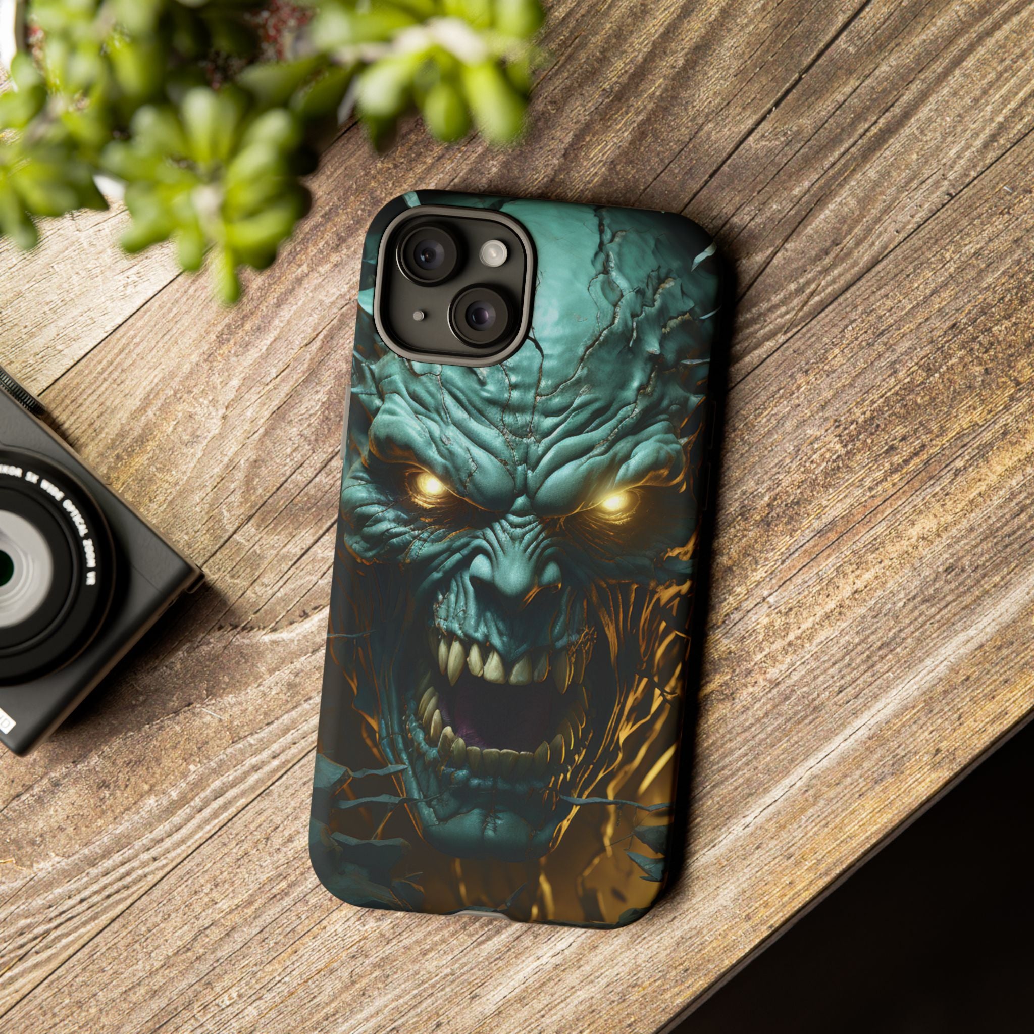 Monstrous Roar Hexagon Stone iPhone Case