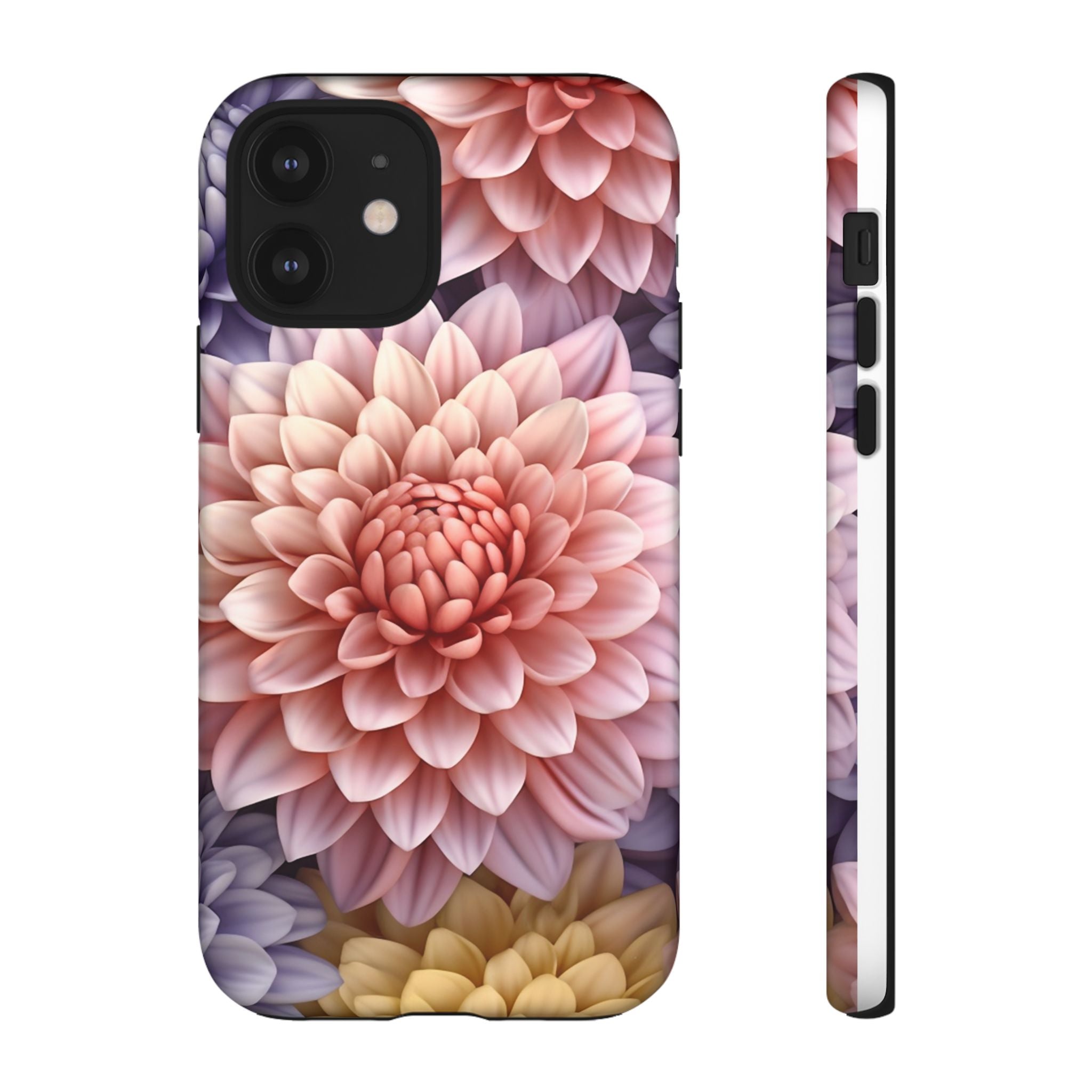 Dahlia Bloom Hexagon Stone iPhone Case