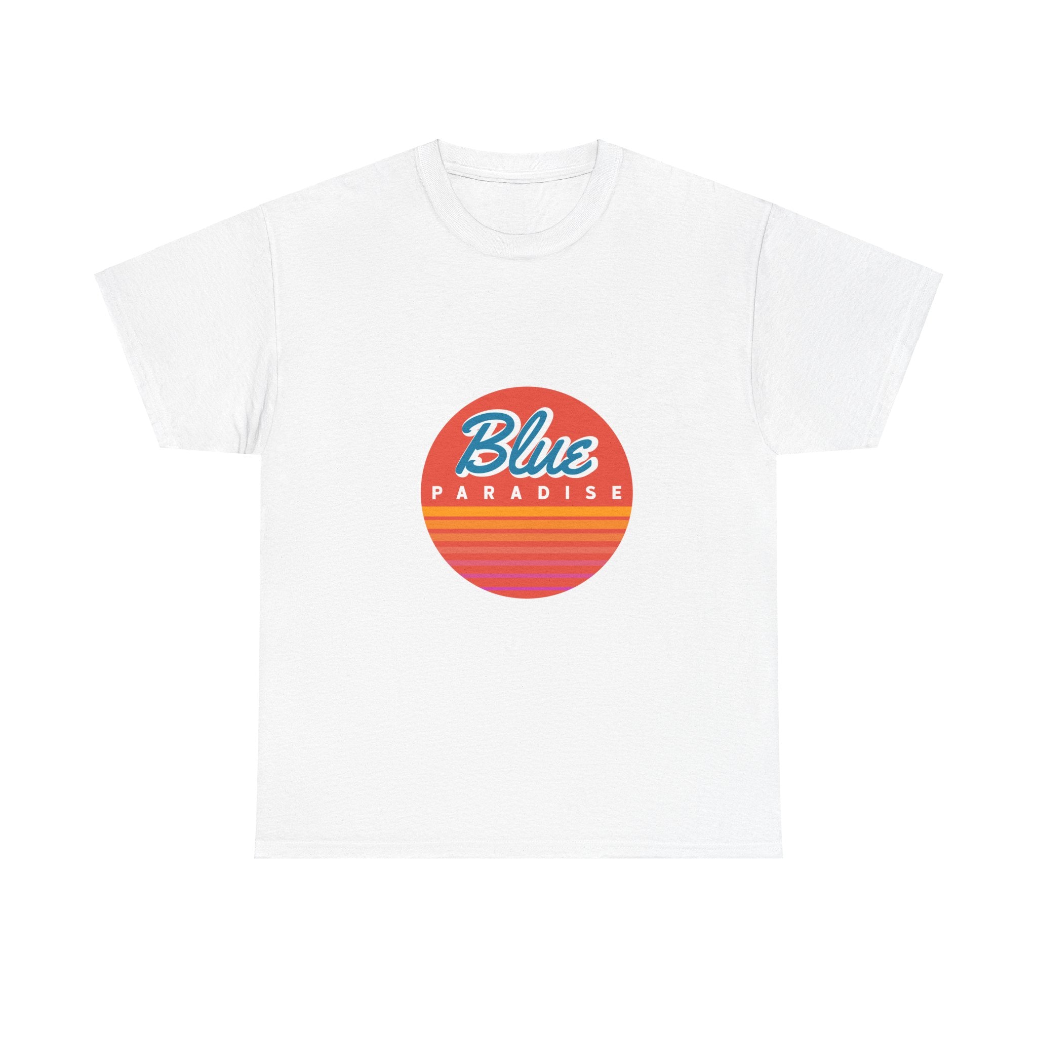 Retro Blue Paradise Sunset T-Shirt