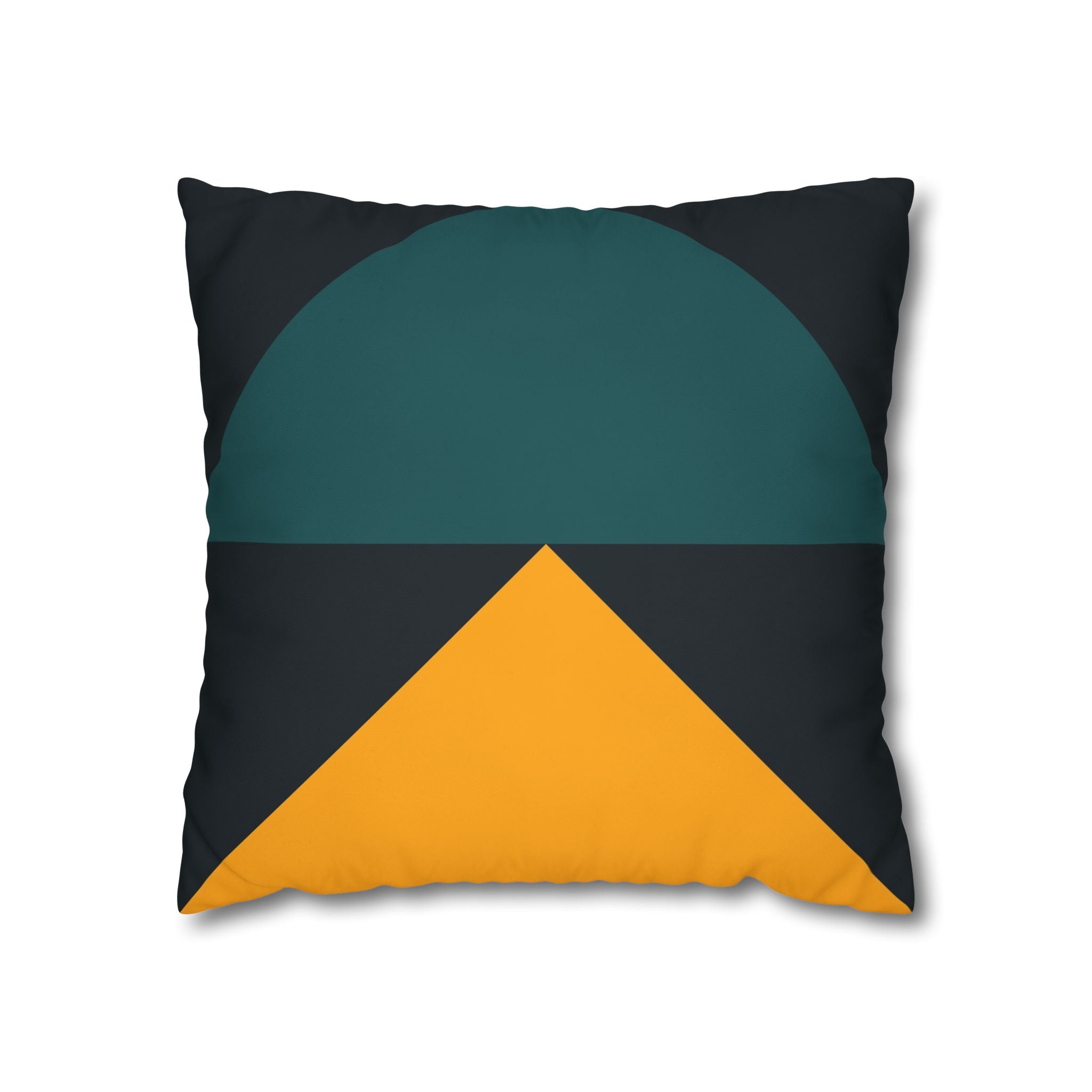 Geometric Teal & Gold Peak Pillowcase