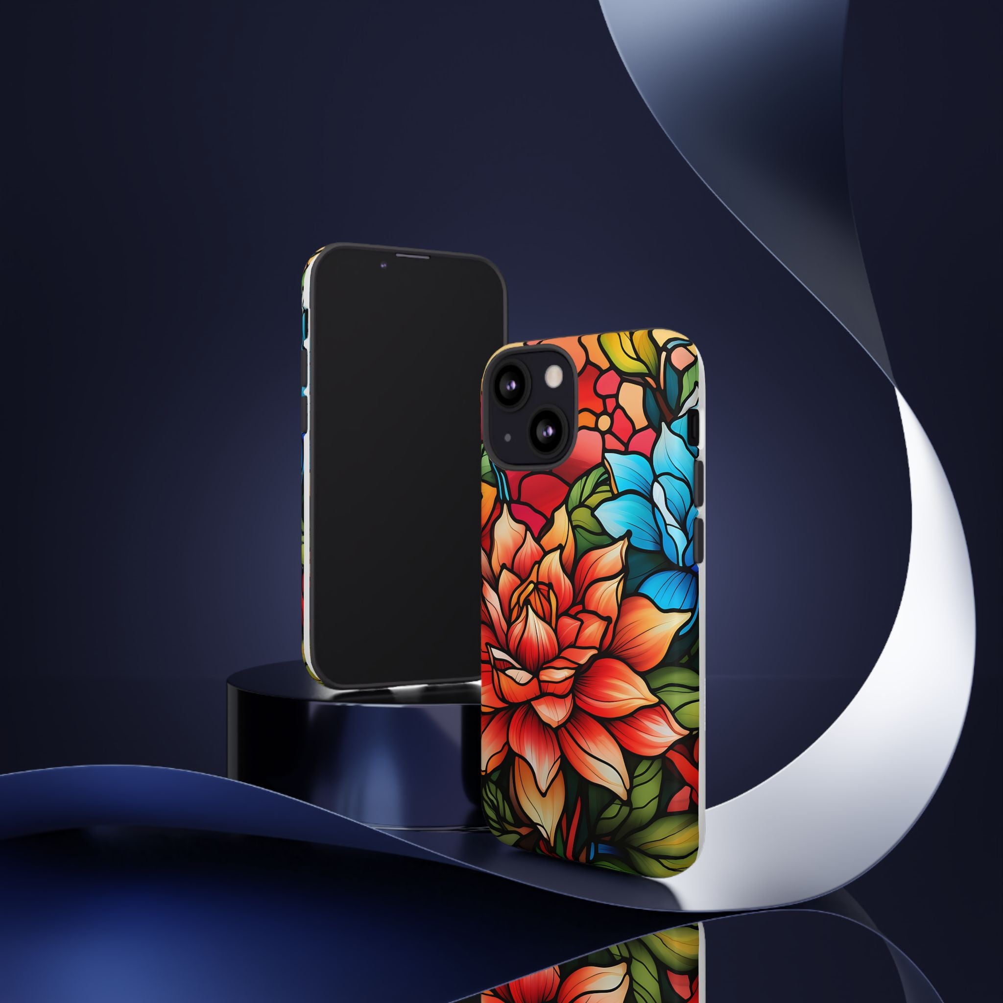 Stained Glass Floral iPhone Case - Hexagon Stone