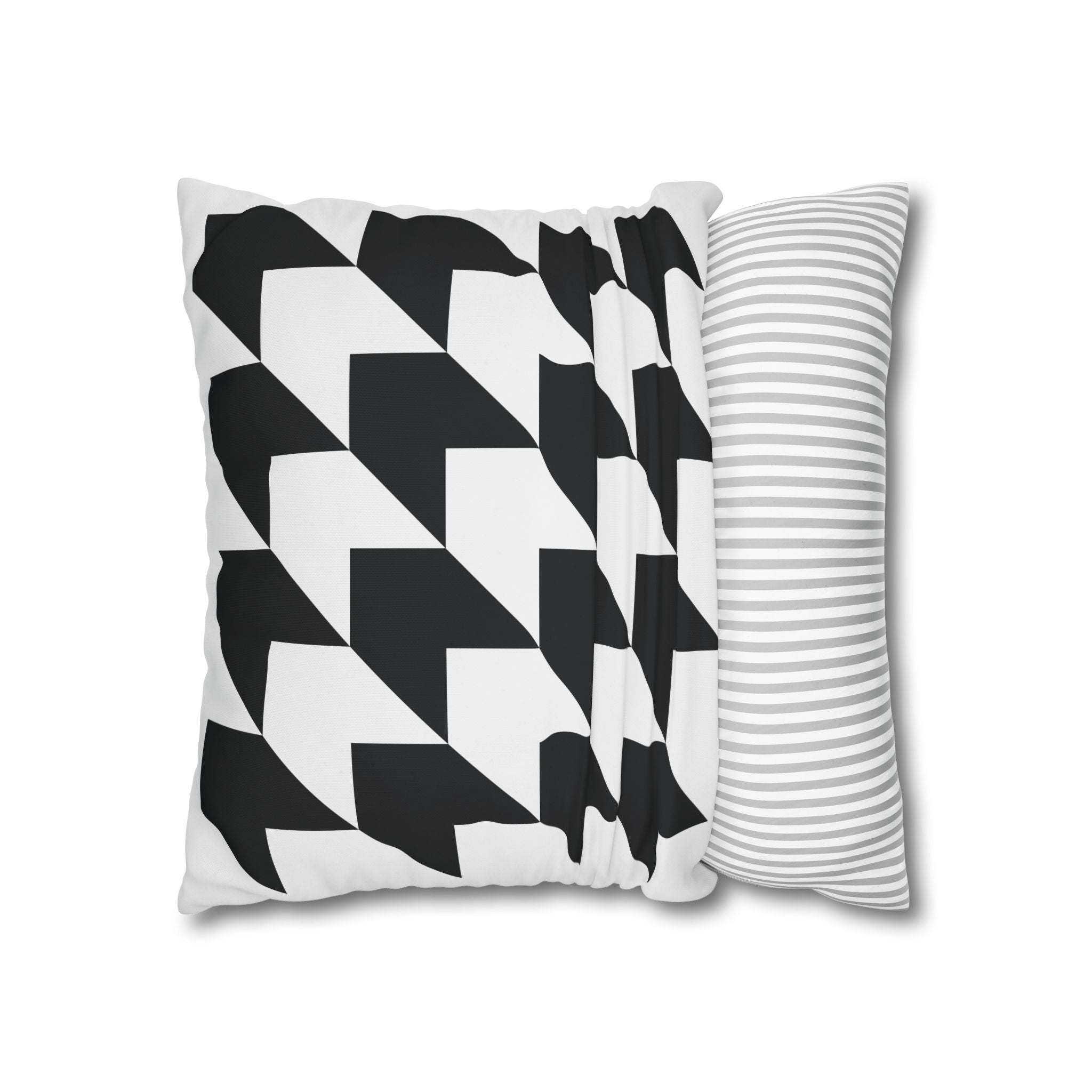 Geometric Arrow Pillowcase - Black & Gray