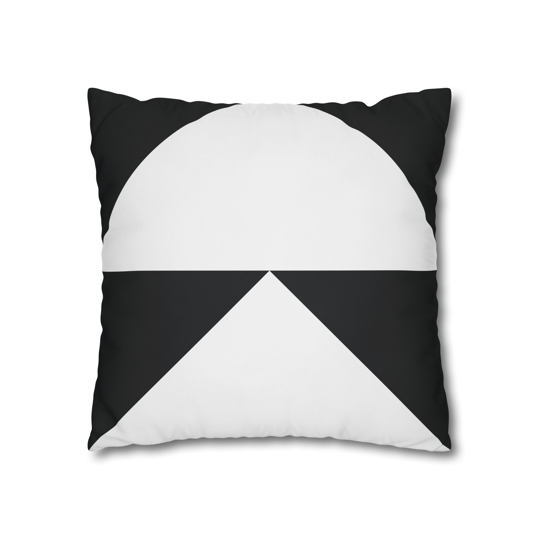 Geometric Black & White Triangle Pillowcase