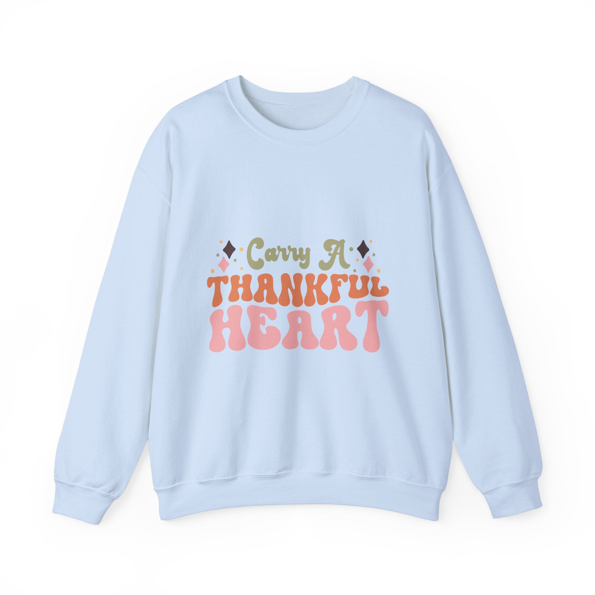 Carry A Thankful Heart Retro Thanksgiving Sweatshirt