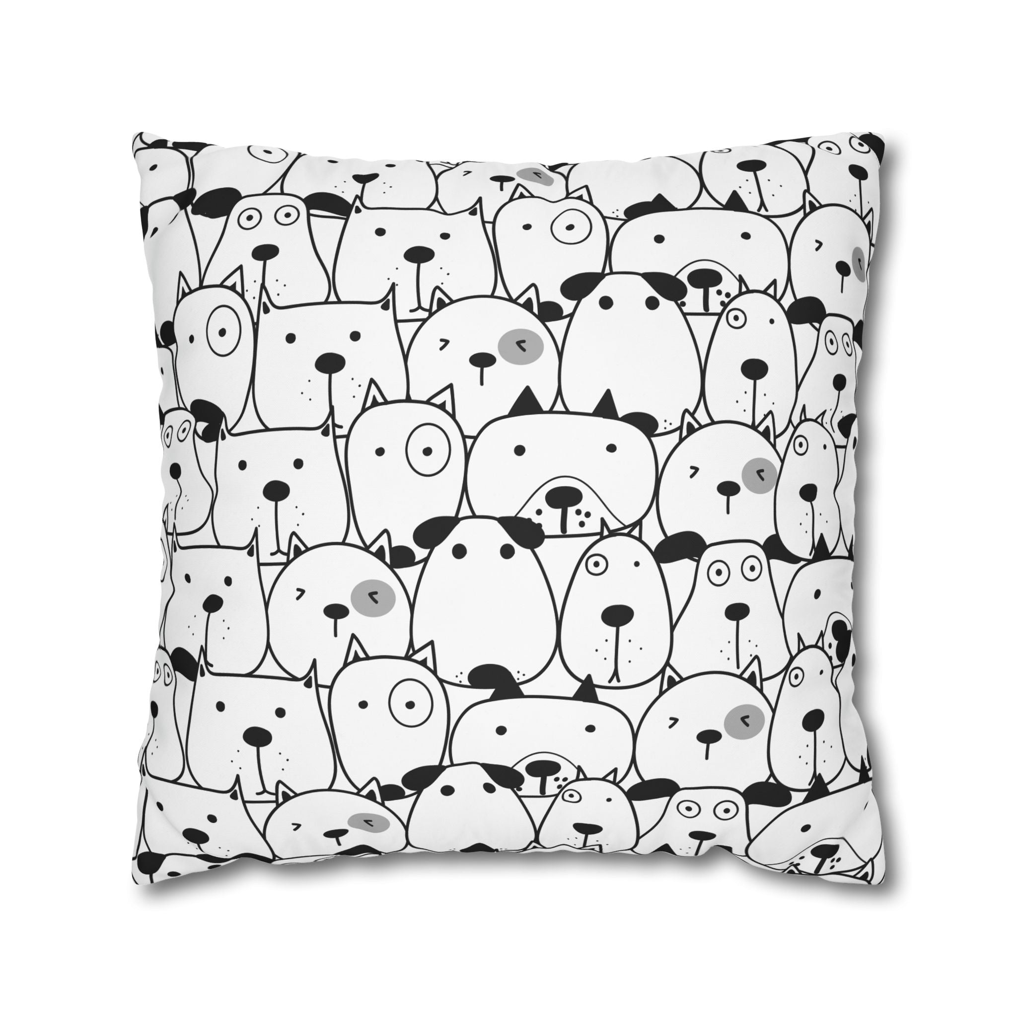 Cute Puppy Faces Pillowcase - Dog Pattern