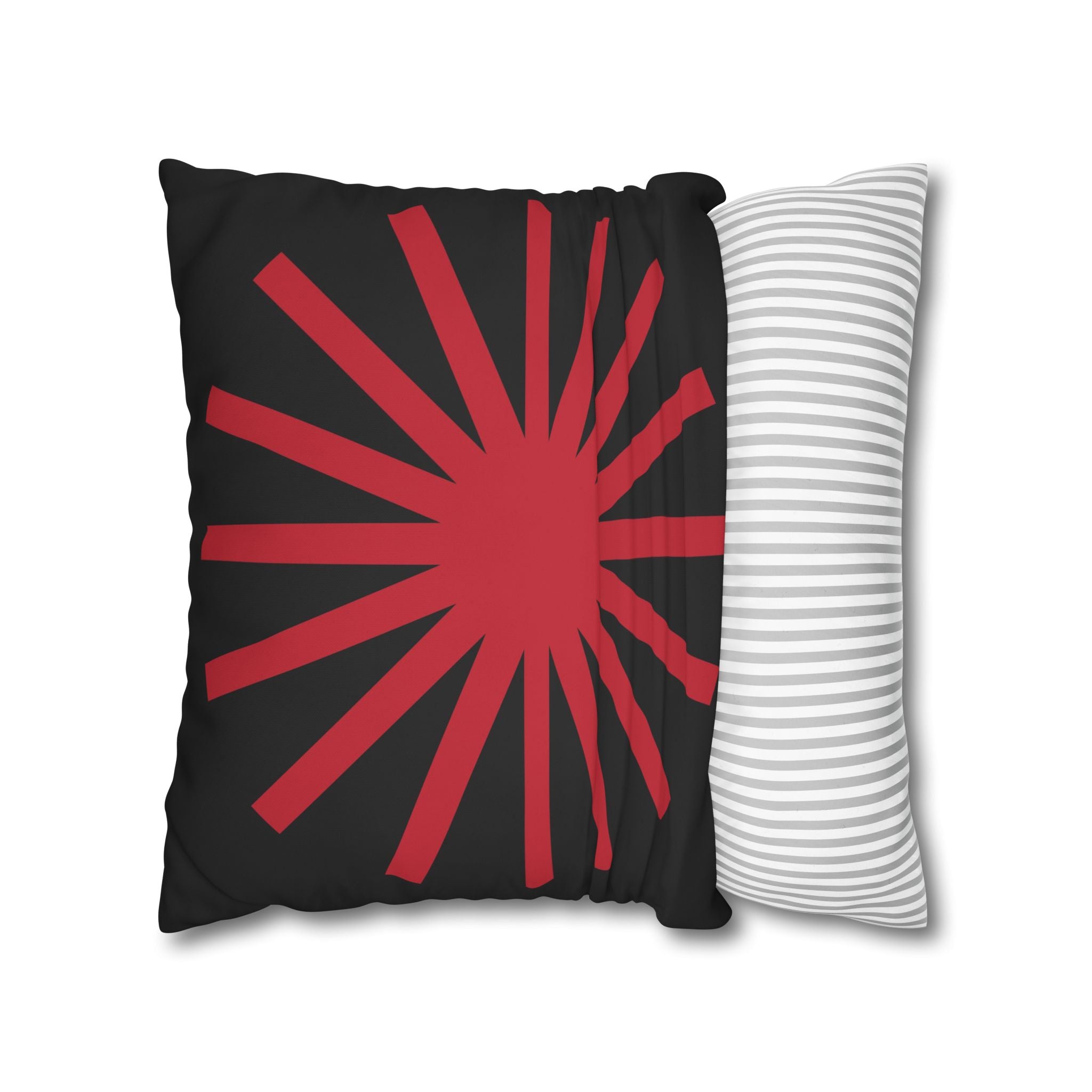 Red Sunburst Geometric Pillowcase