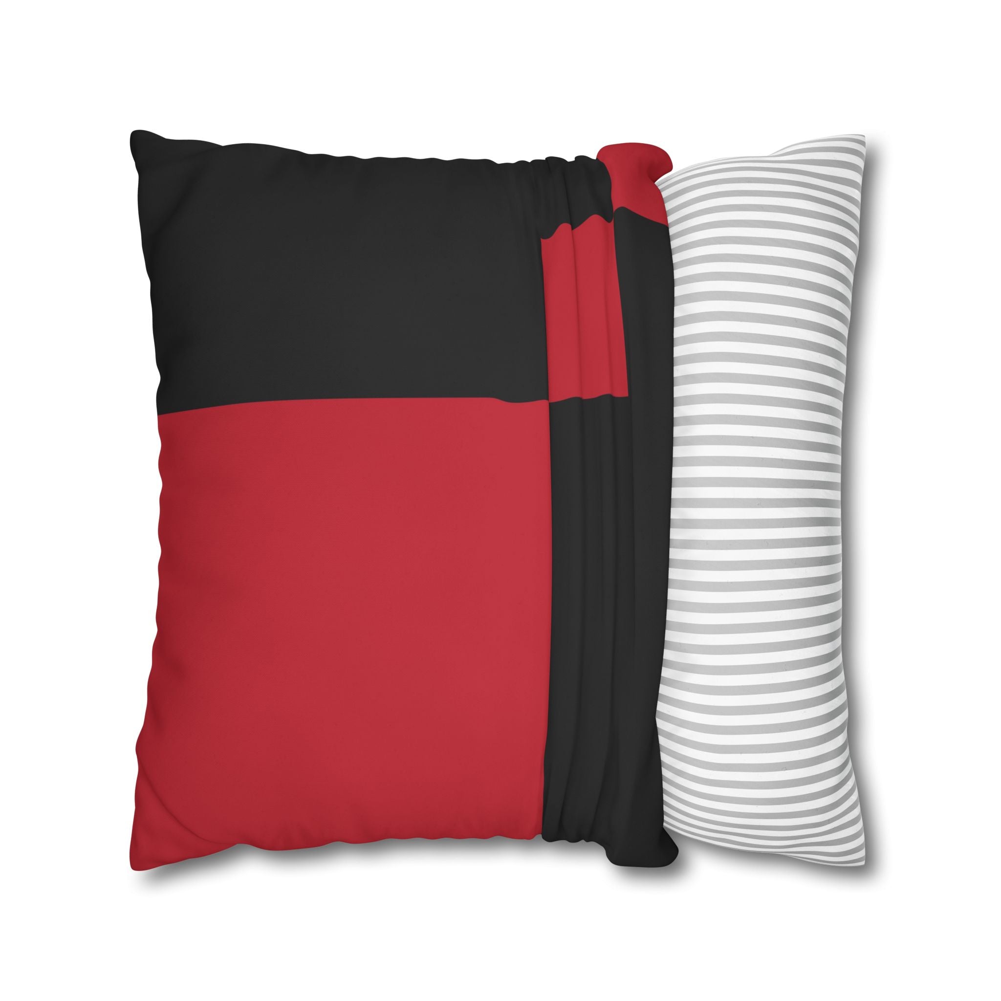 Abstract Red & Black Geometric Pillowcase