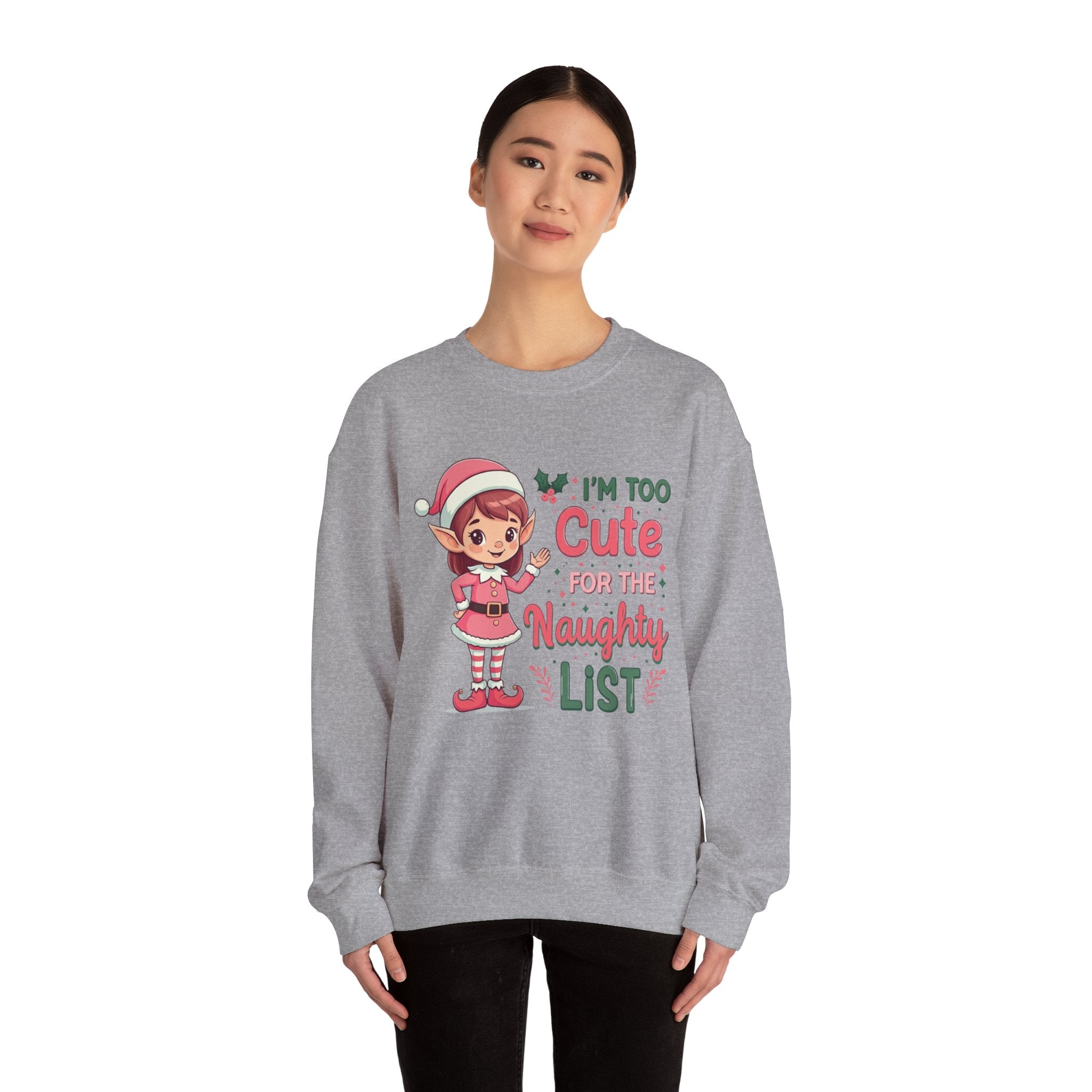 Too Cute Elf Christmas Sweatshirt