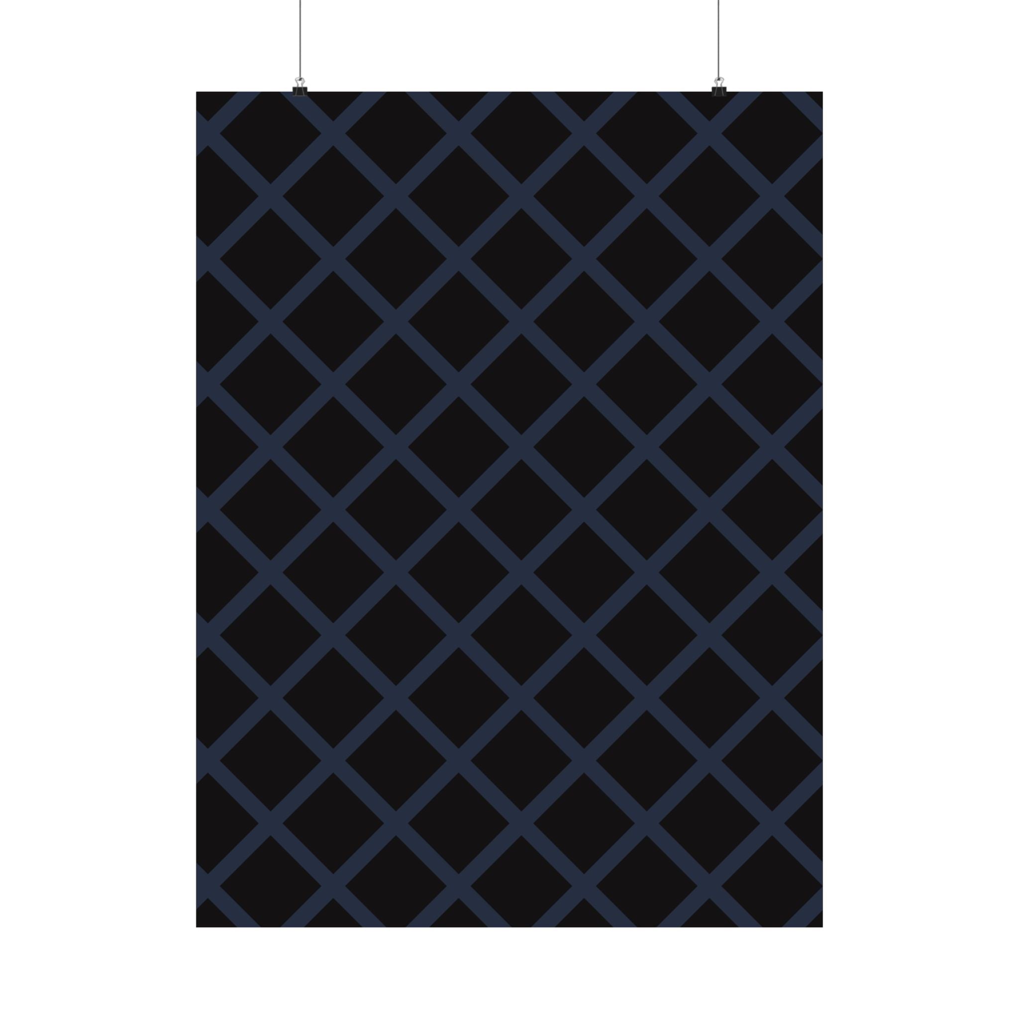 Geometric Diamond Lattice Art Poster