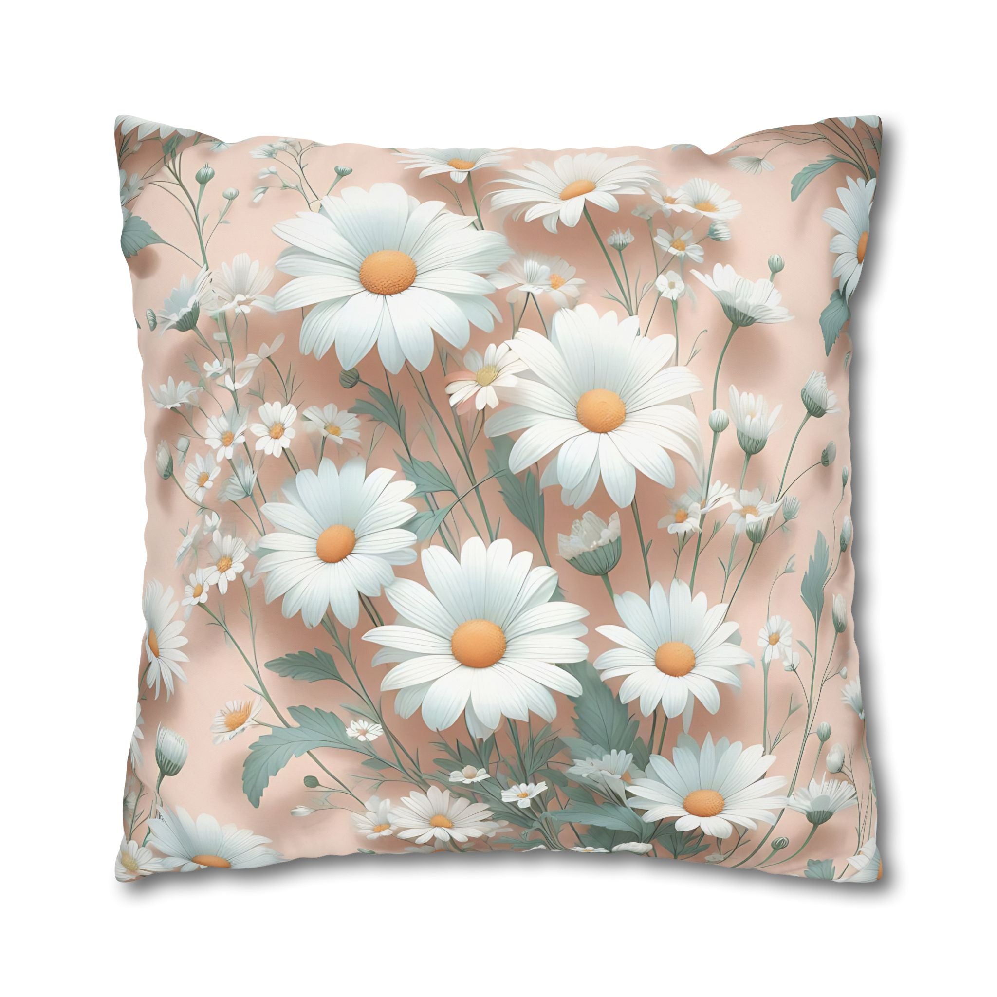 Peach Daisy Pillowcase - Floral Bedding