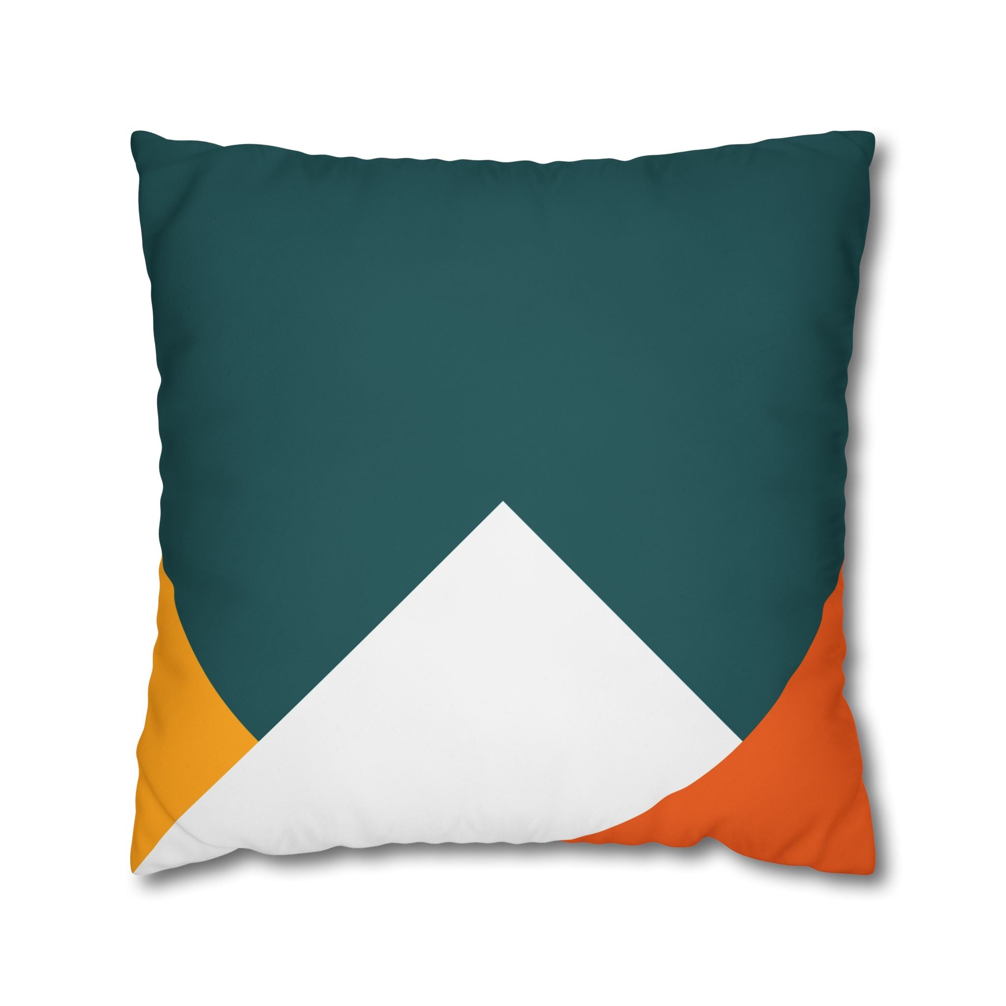 Geometric Teal & Orange Pillowcase