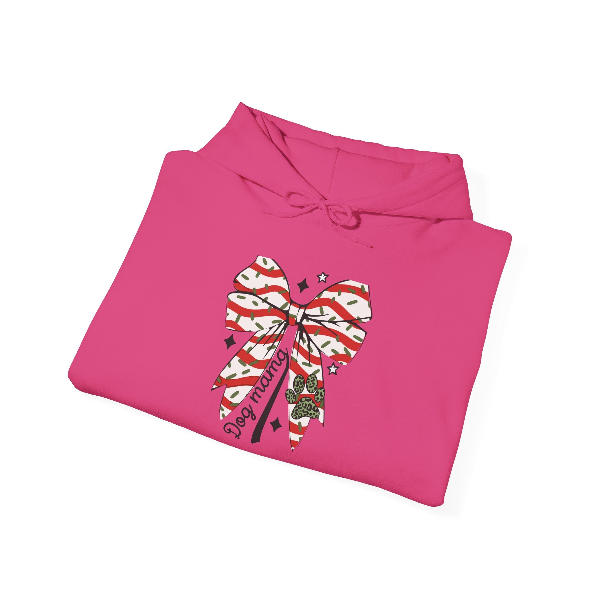 Dog Mama Christmas Hoodie: Festive Bow