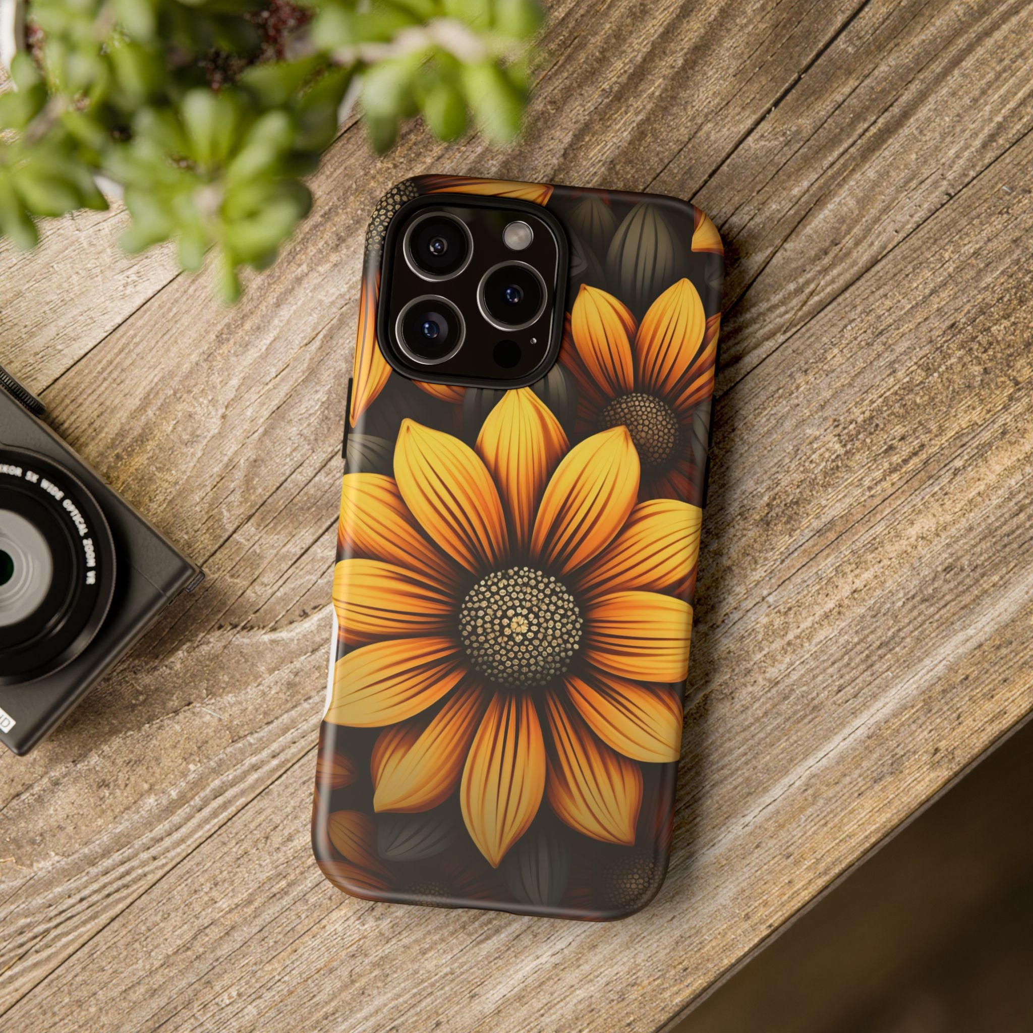 Sunburst Hexagon iPhone Case - Rugged Texture