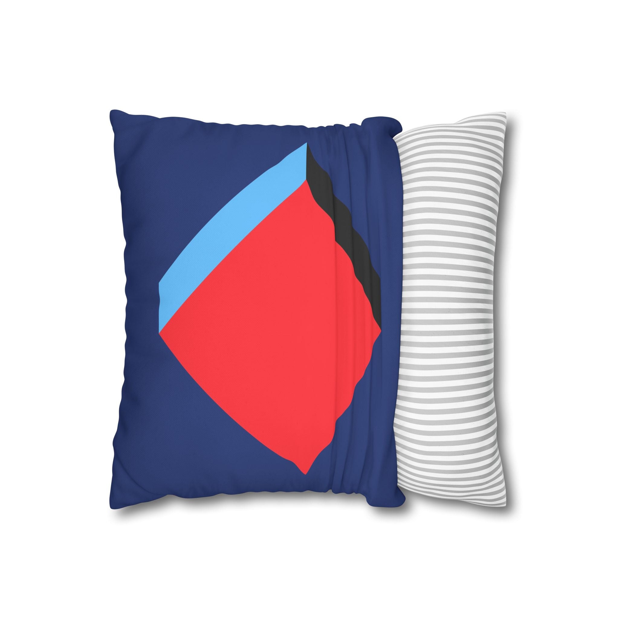 Geometric Diamond Pillowcase - Red & Blue