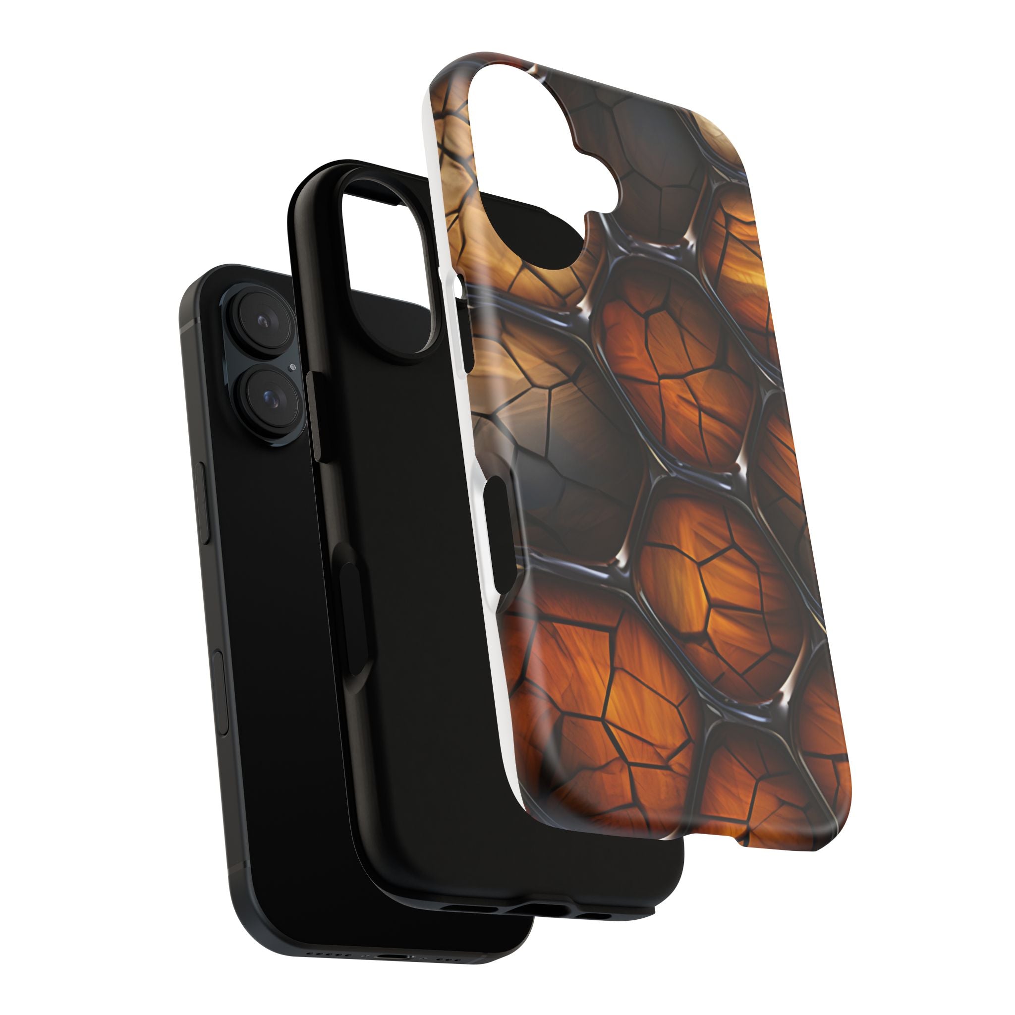 Cracked Wood Honeycomb iPhone Case