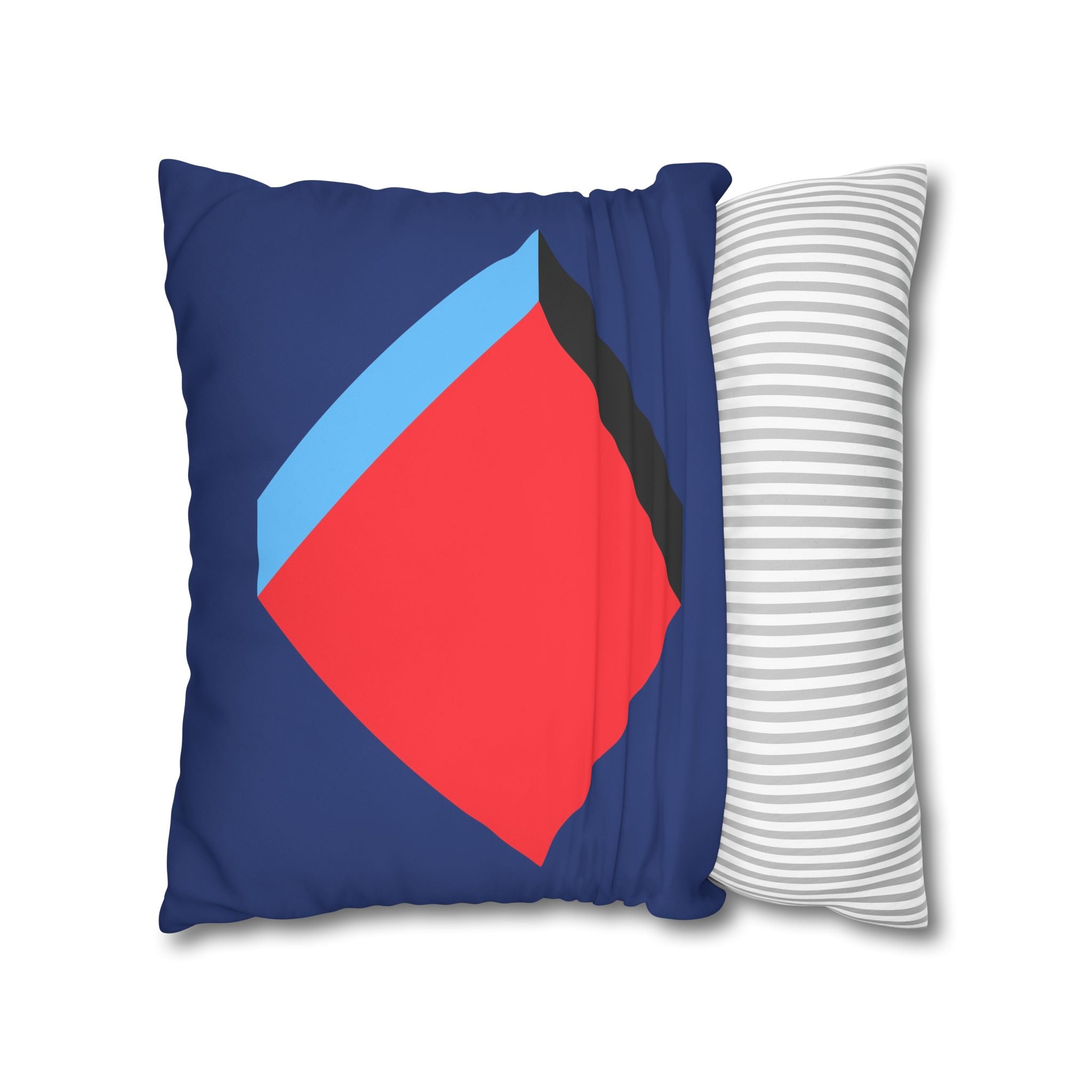 Geometric Diamond Pillowcase - Red & Blue