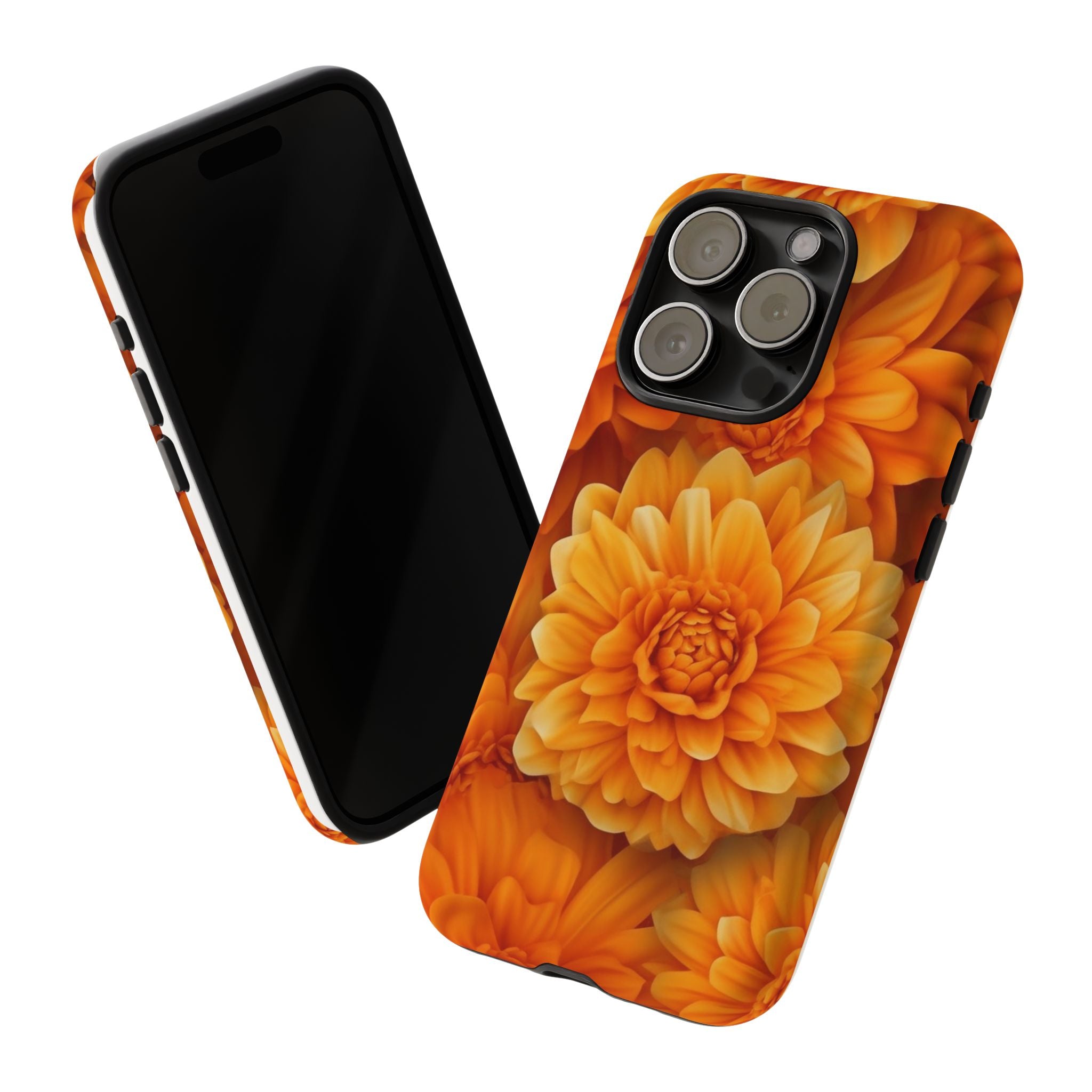 Fiery Dahlia Hexagon iPhone Case