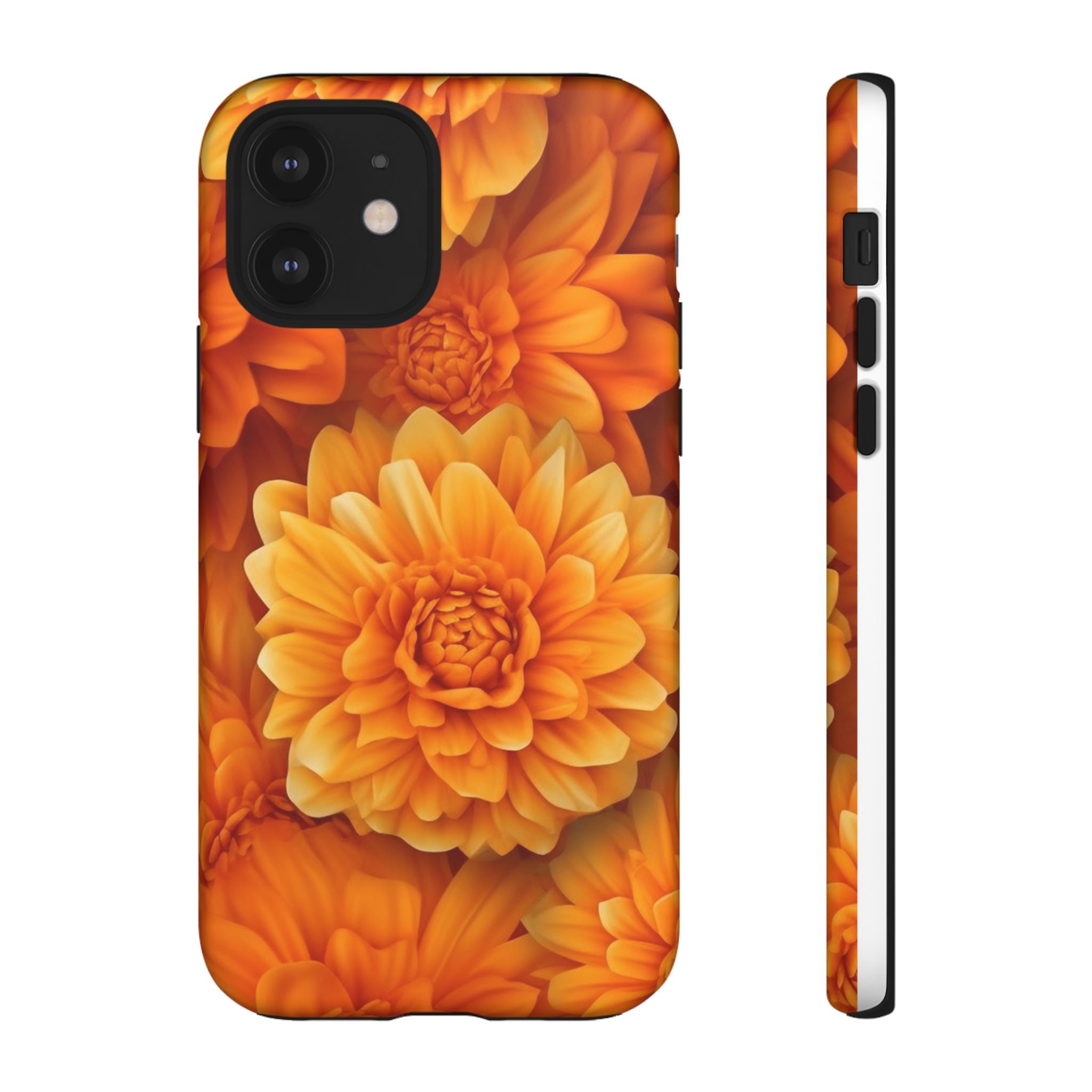 Fiery Dahlia Hexagon iPhone Case