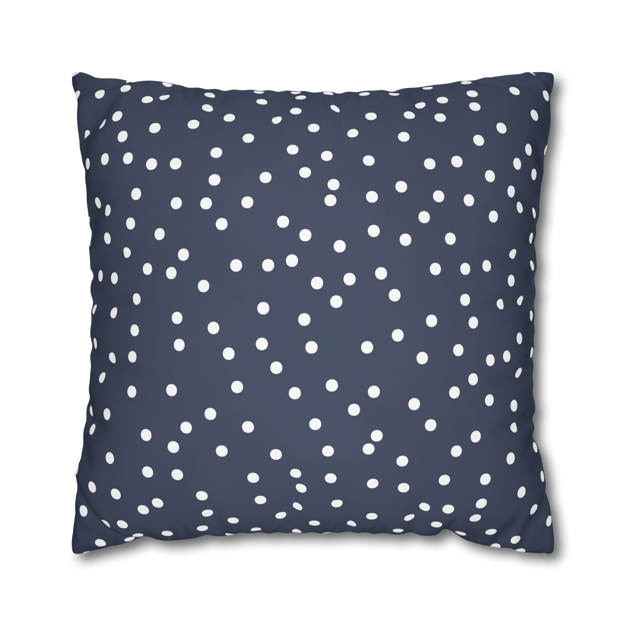 Navy Blue Polka Dot Pillowcase