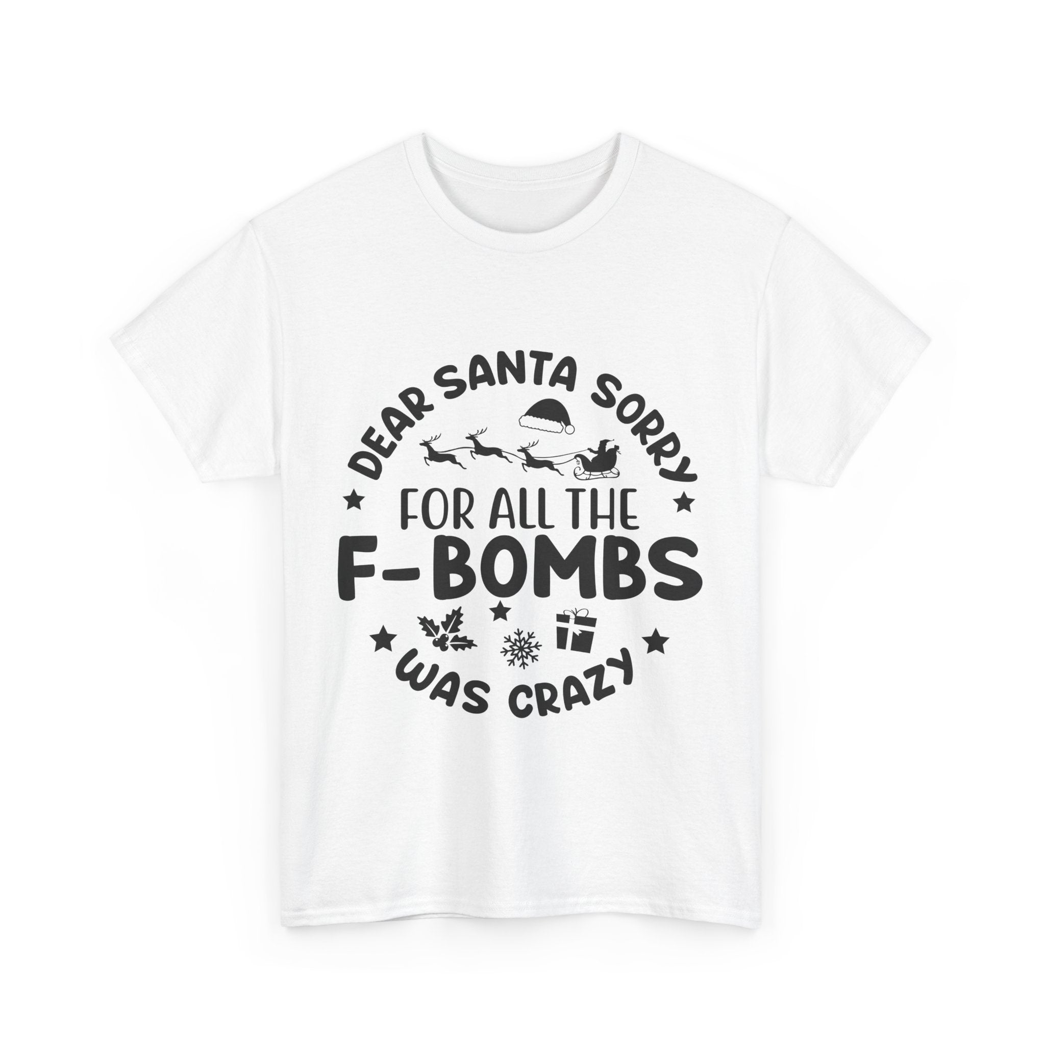 Dear Santa Sorry F-Bombs Christmas T-Shirt