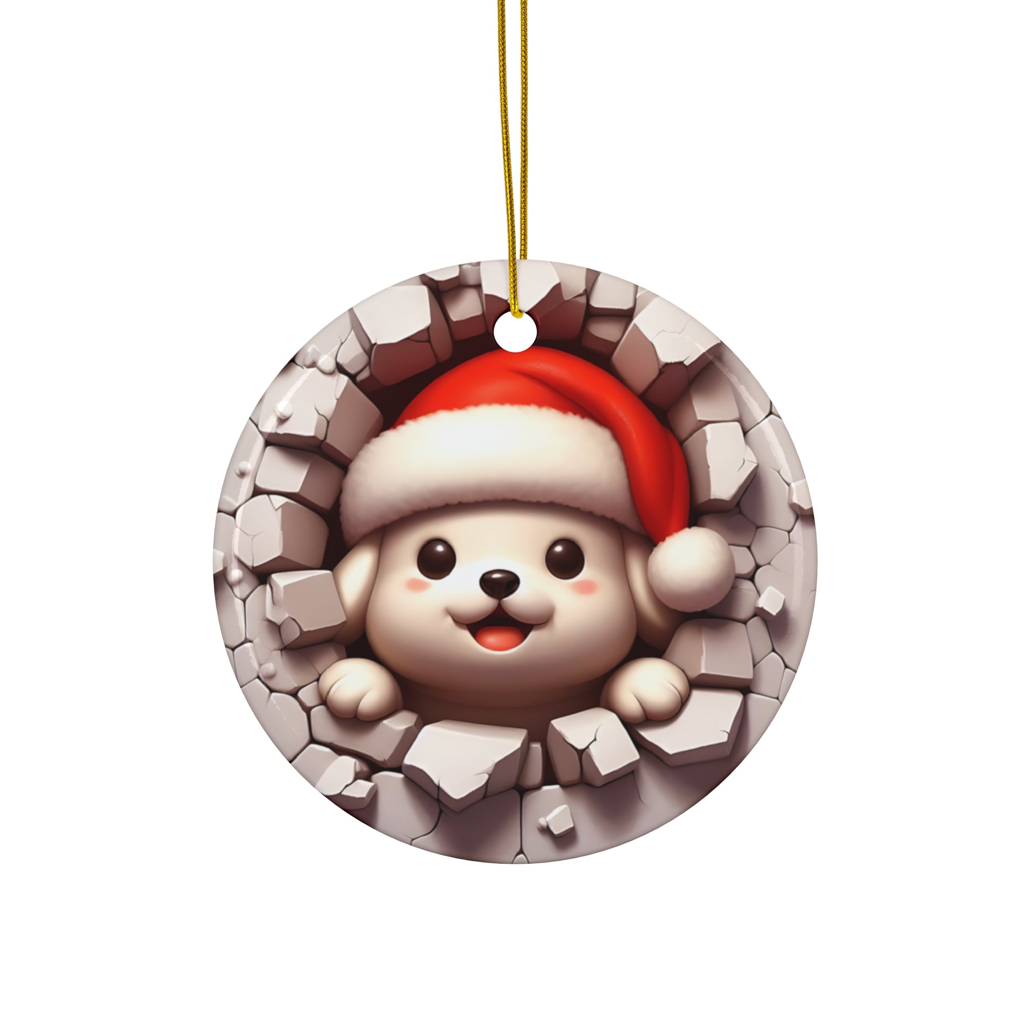 Santa Pup Ornament: Wall Breaker Charm