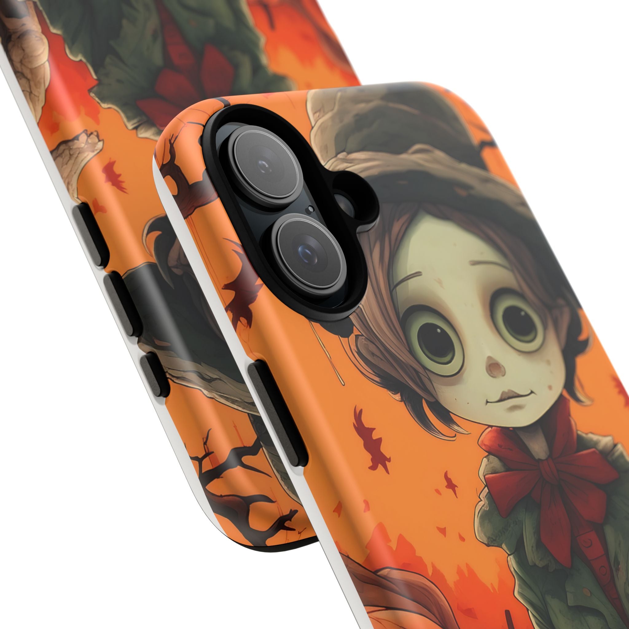 Spooky Autumn Child Hexagon Stone iPhone Case