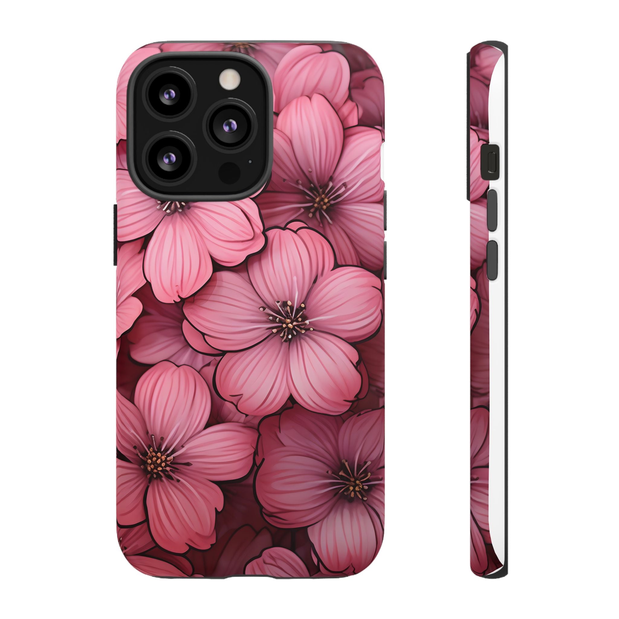 Pink Blossom Hexagon iPhone Case - Rugged