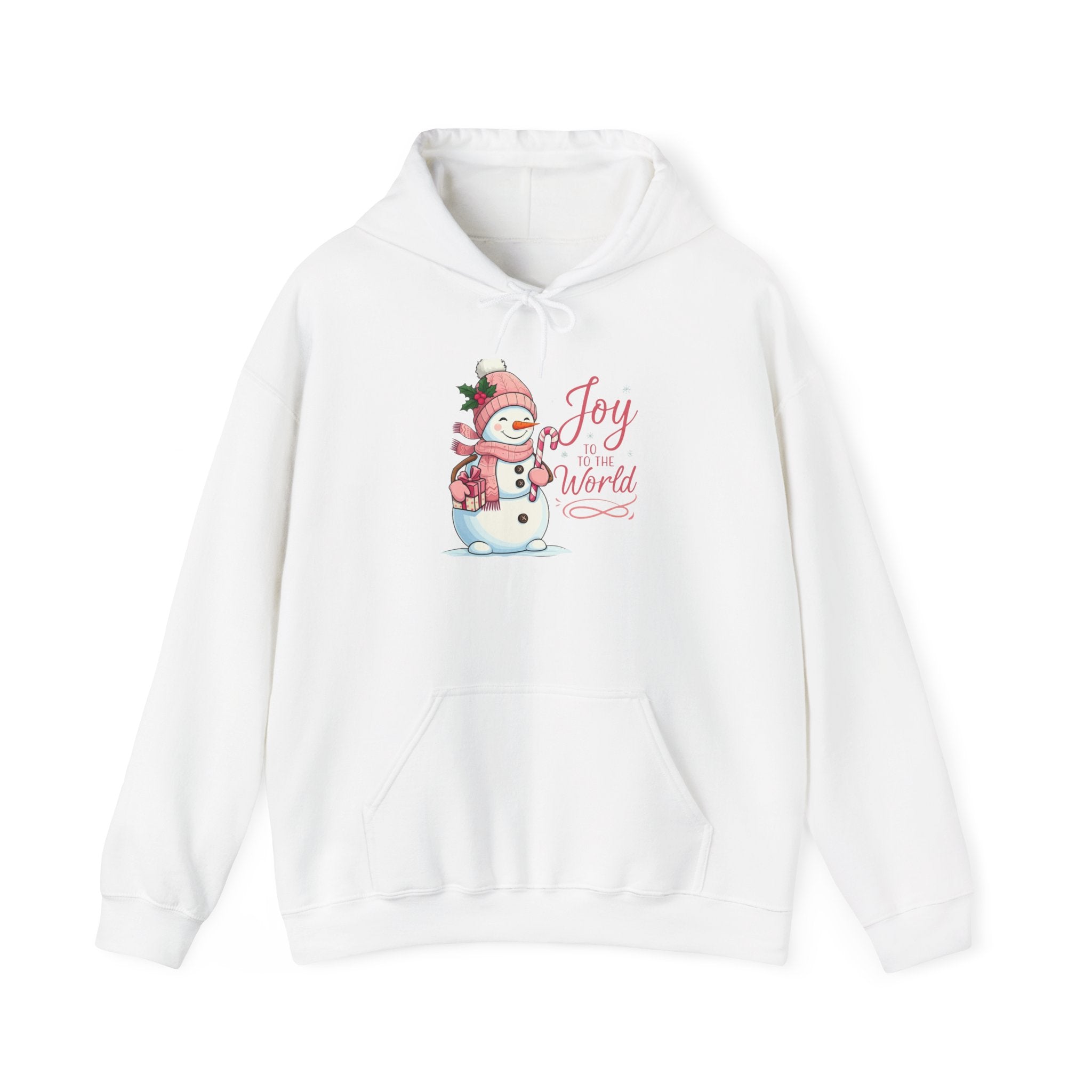 Pink Snowman Joy Christmas Hoodie