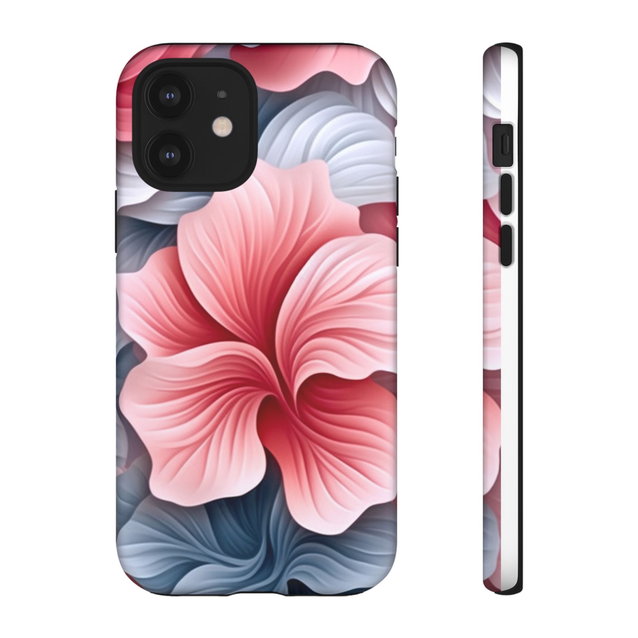 Abstract Floral Pink iPhone Case - Hexagon Stone