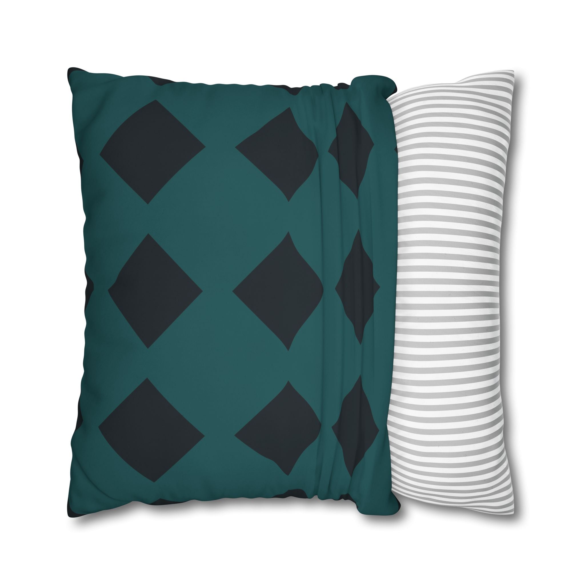 Teal Geometric Diamond Pillowcase