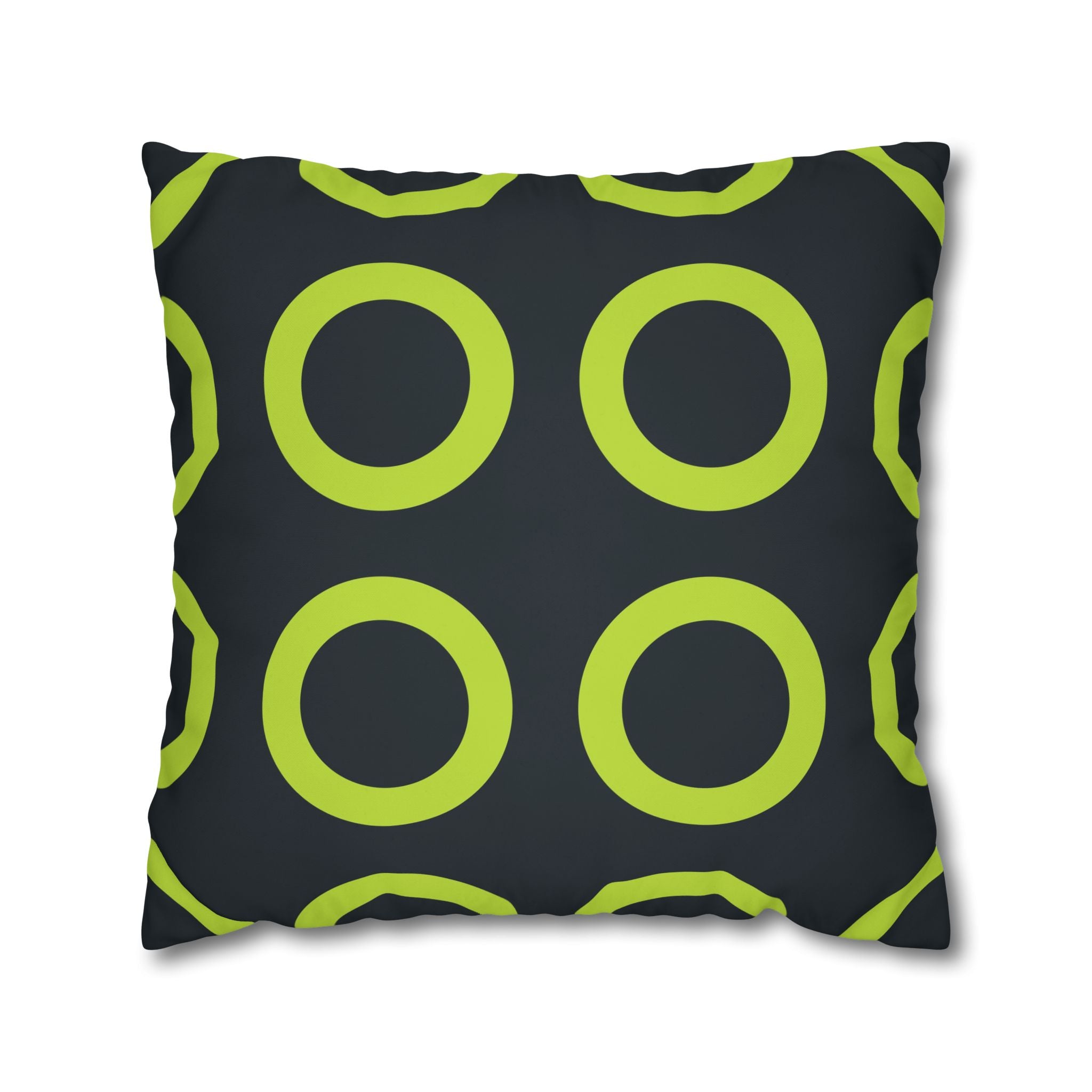 Lime Green Circle Geo Pillowcase