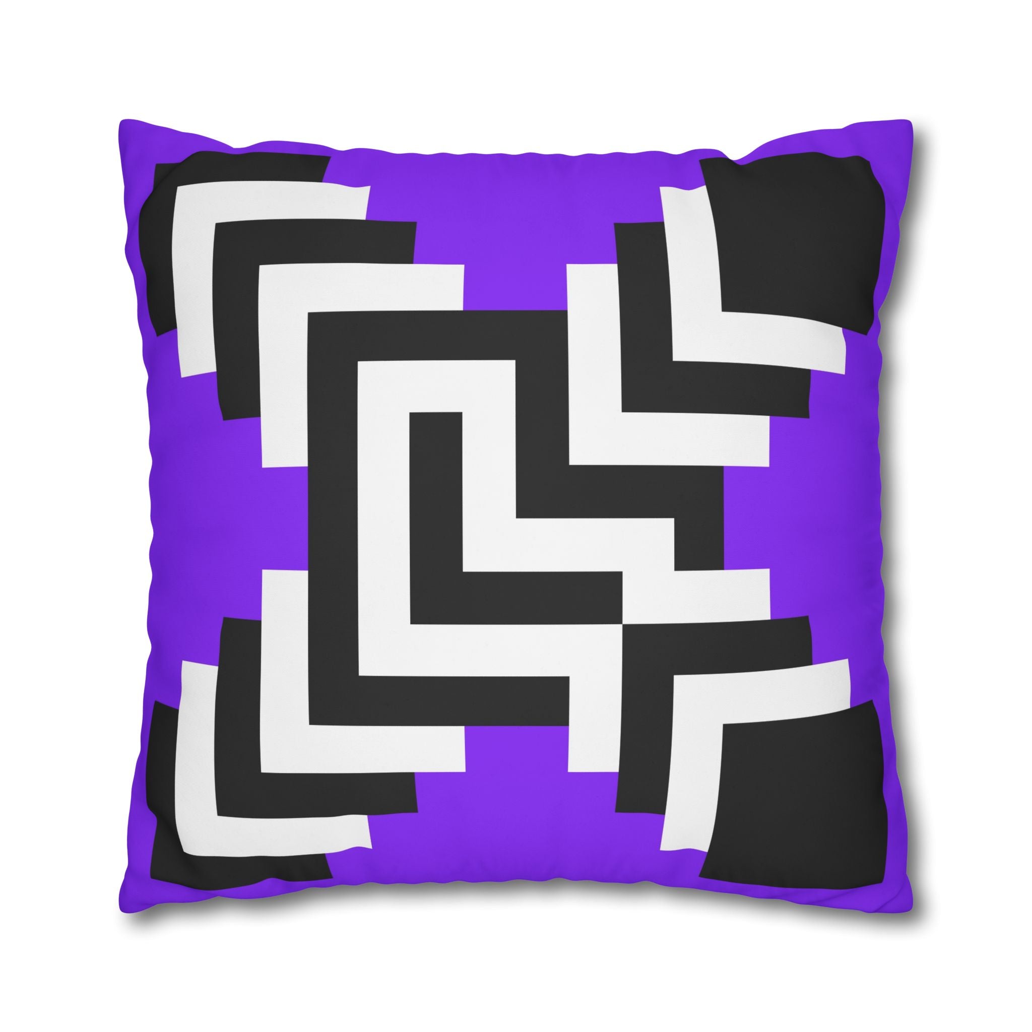 Purple Pixel Art Pillowcase - Abstract Design