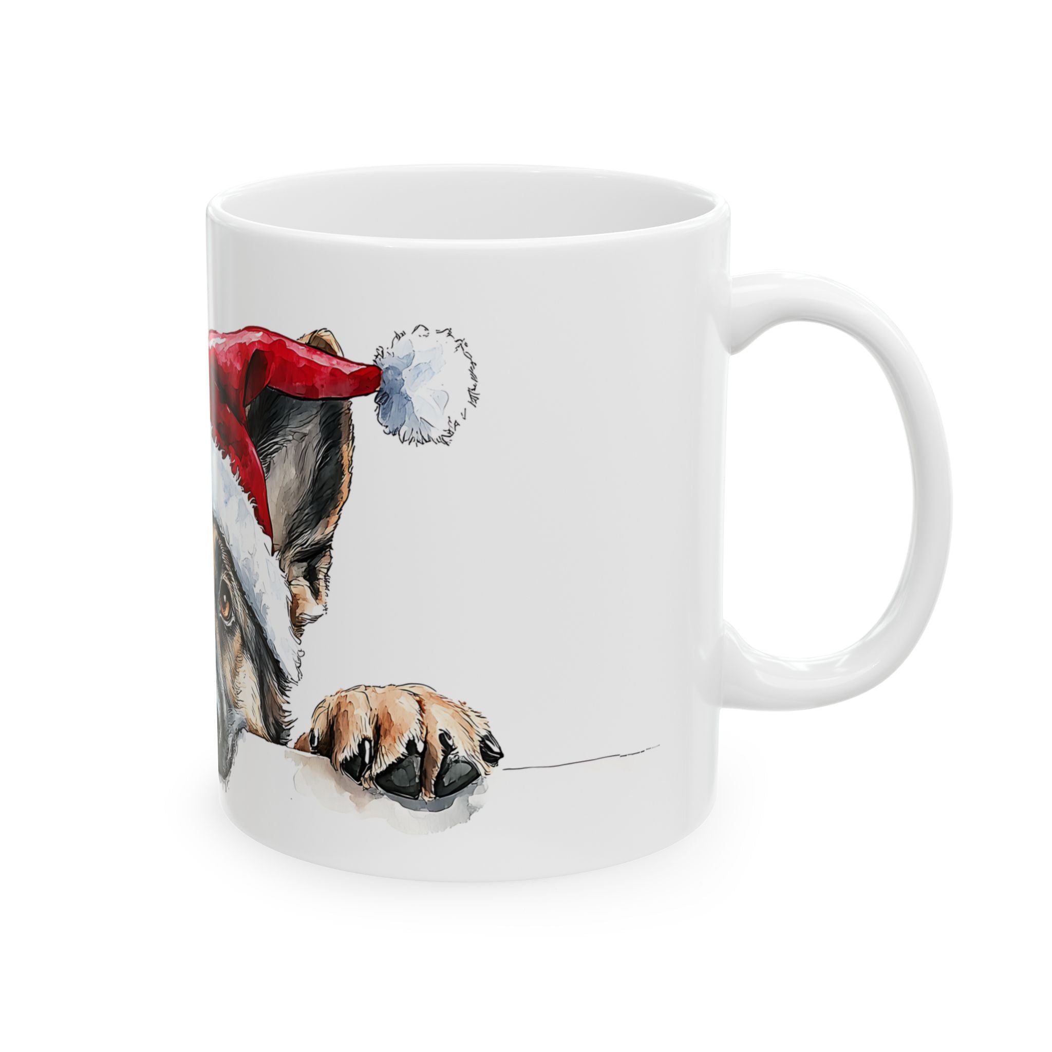 German Shepherd Santa Mug