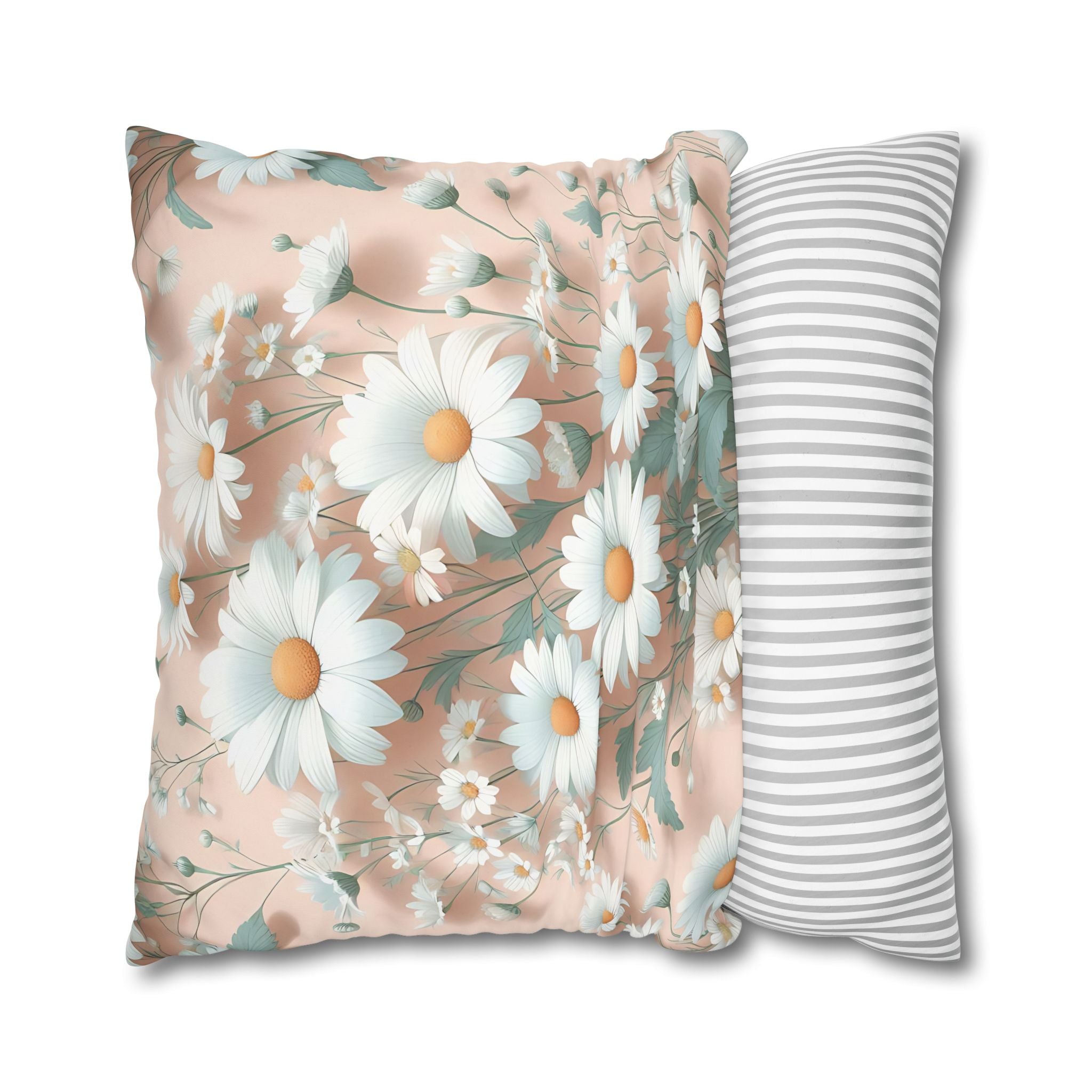 Peach Daisy Pillowcase - Floral Bedding