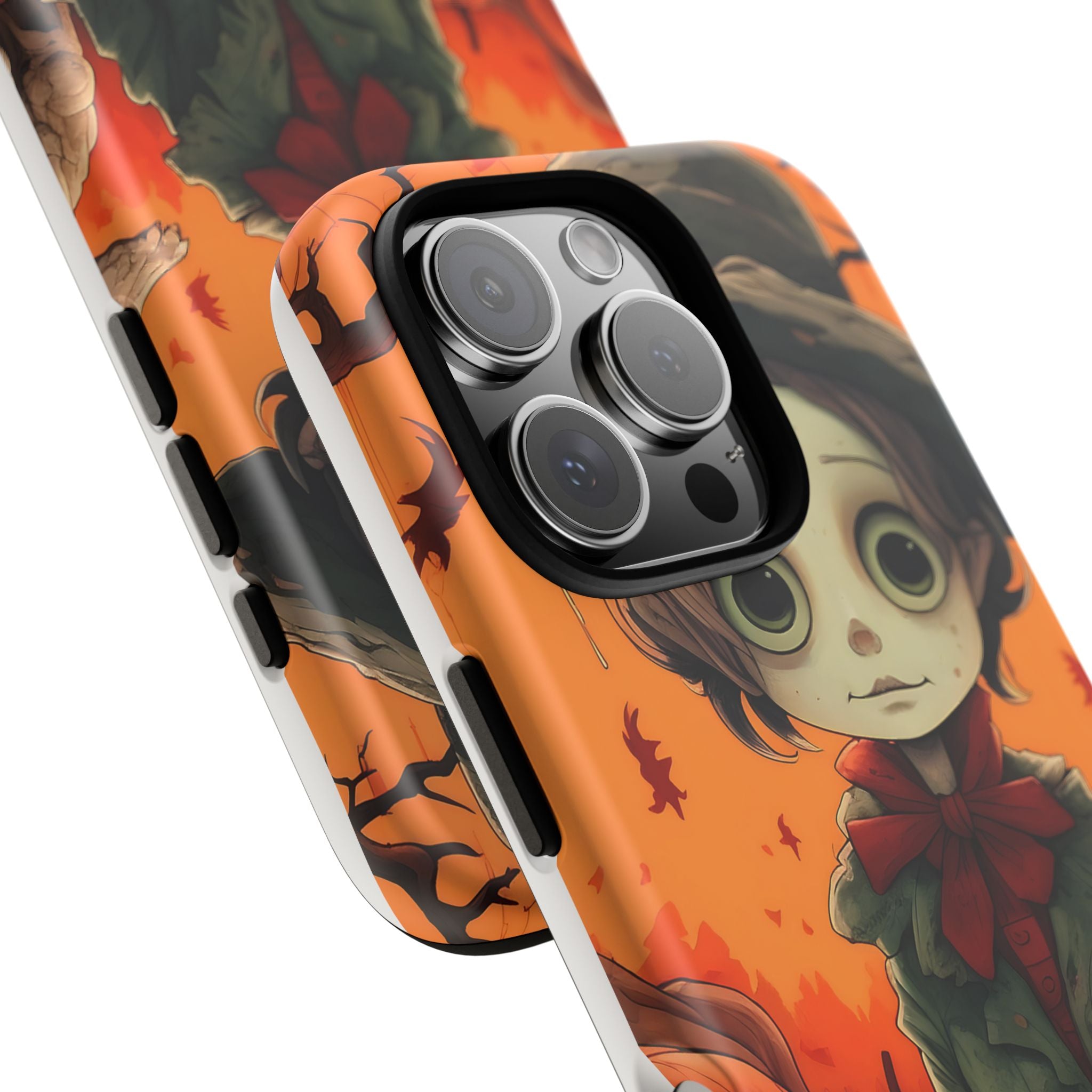 Spooky Autumn Child Hexagon Stone iPhone Case