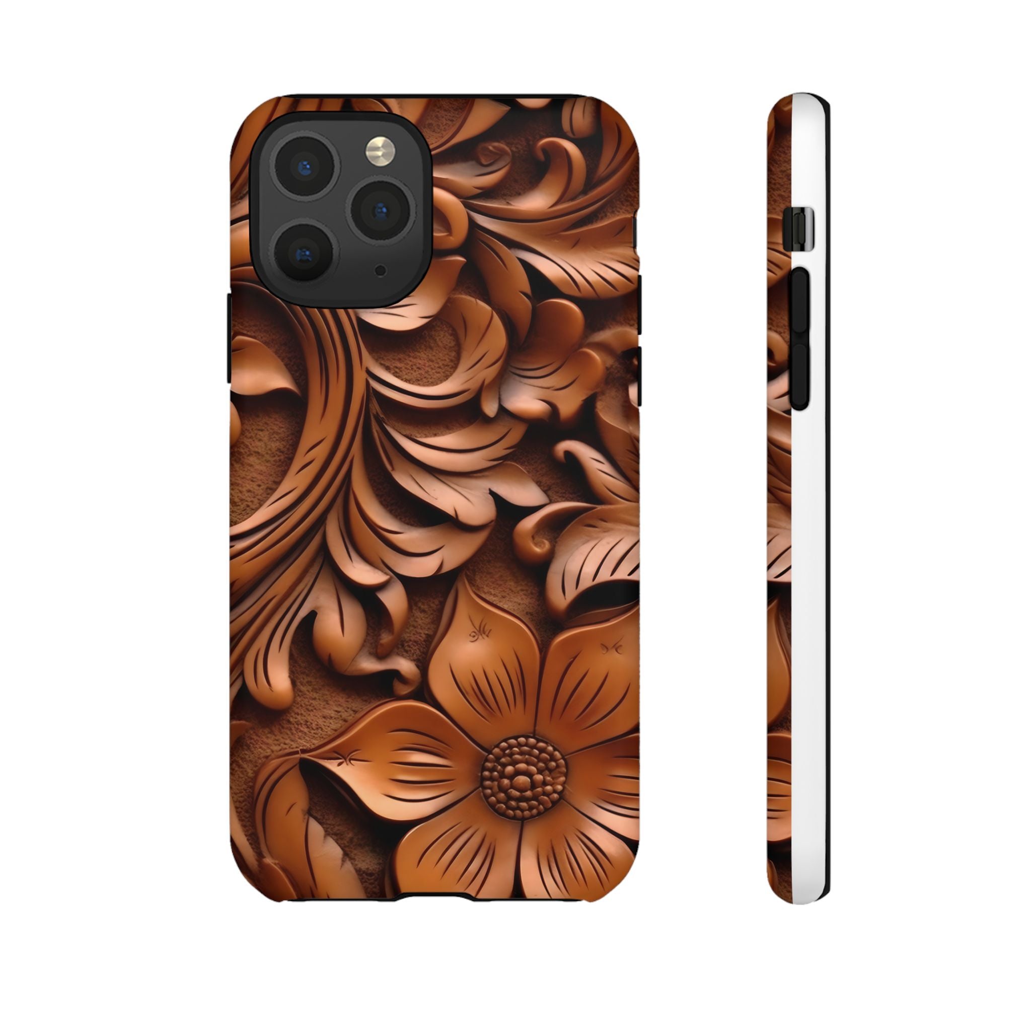 Baroque Floral Hexagon Stone iPhone Case