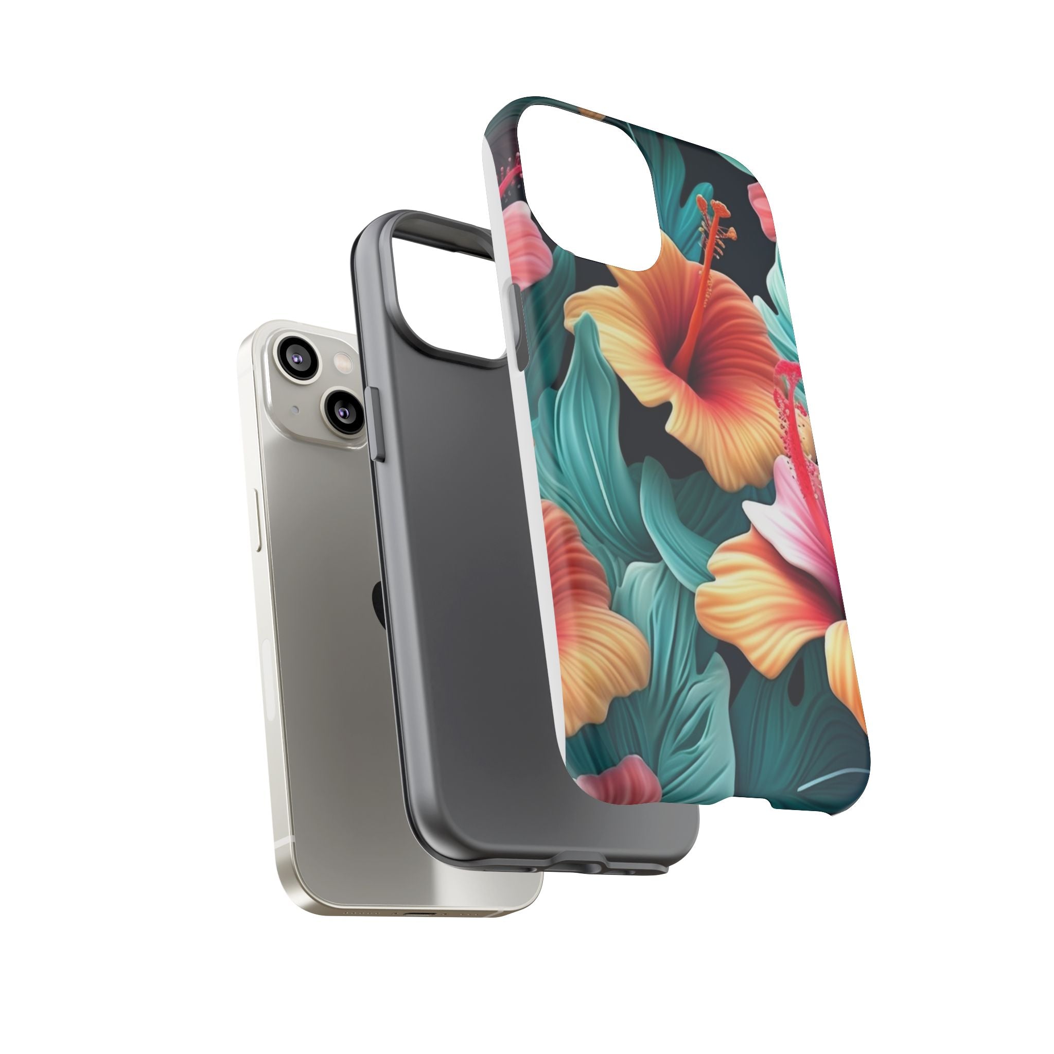 Tropical Hibiscus Hexagon iPhone Case