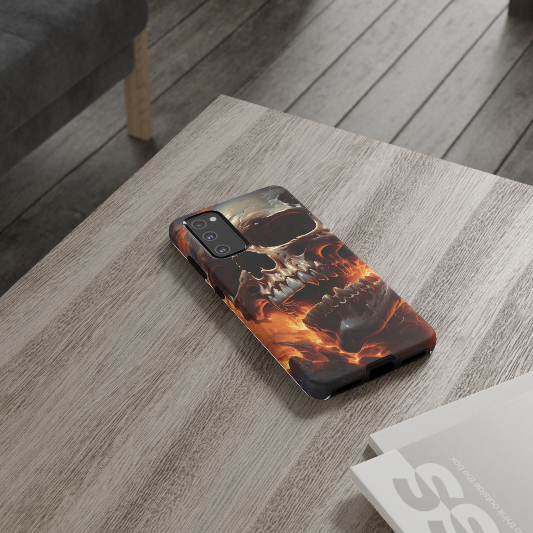 Fiery Skull Samsung Phone Case