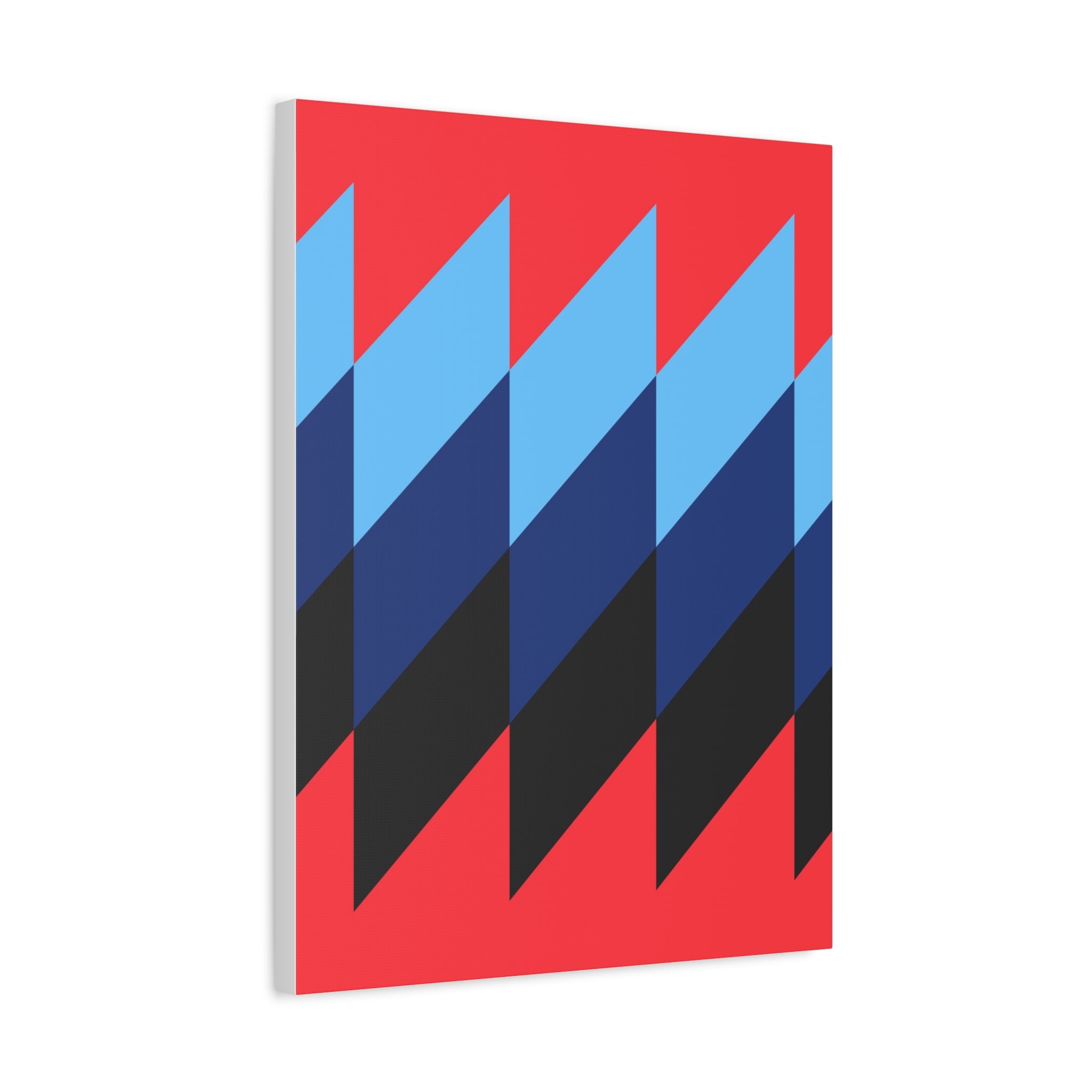 Abstract Geometric Red Canvas Art