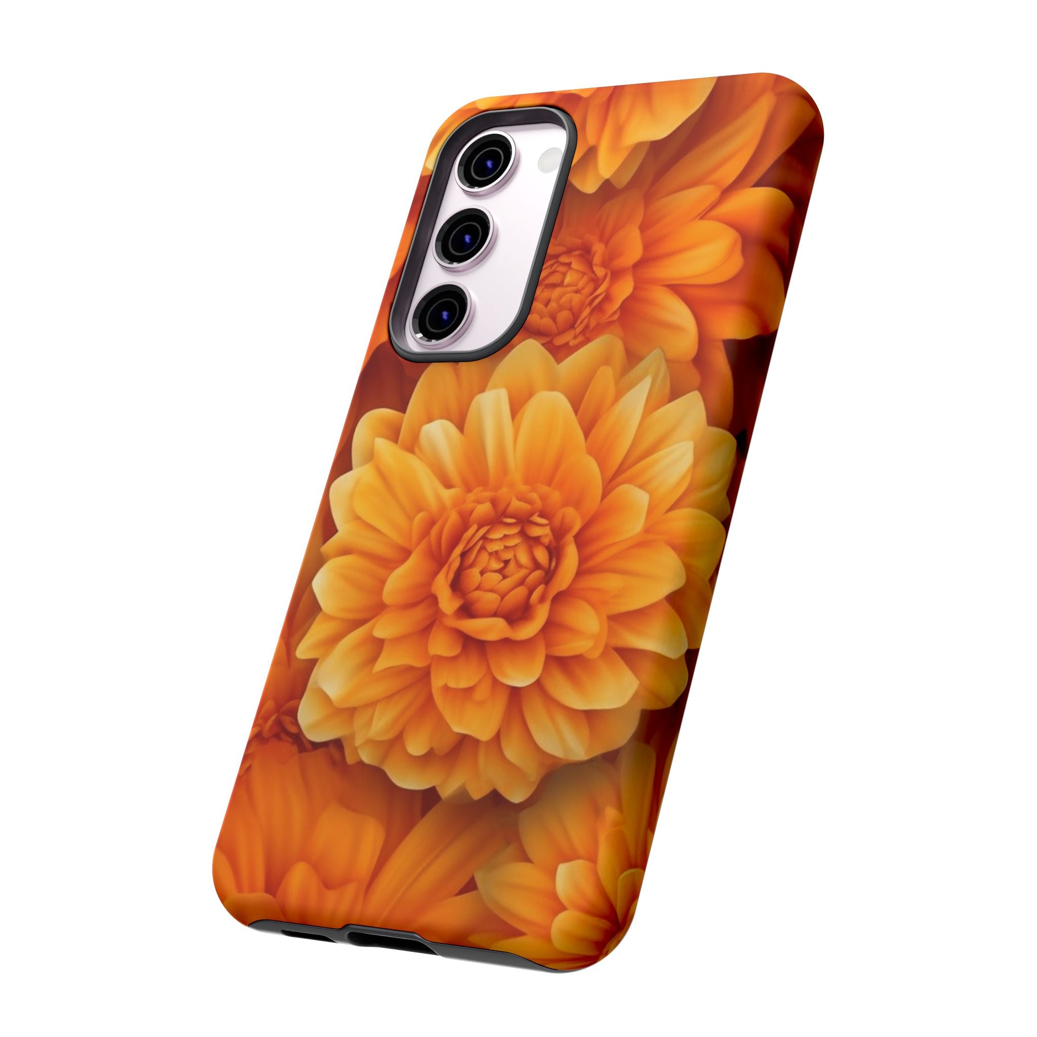 Orange Dahlia Bloom Samsung Case