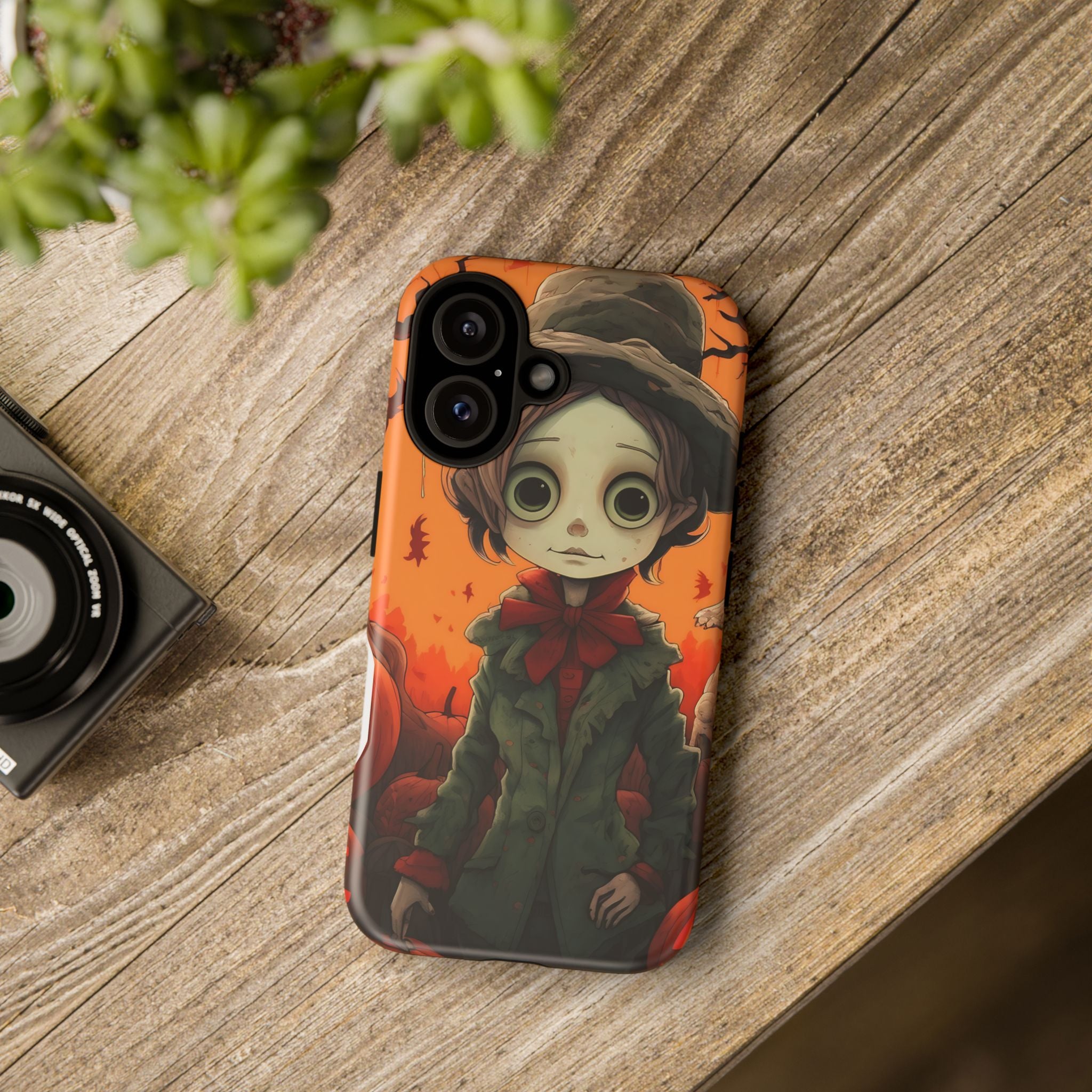 Spooky Autumn Child Hexagon Stone iPhone Case