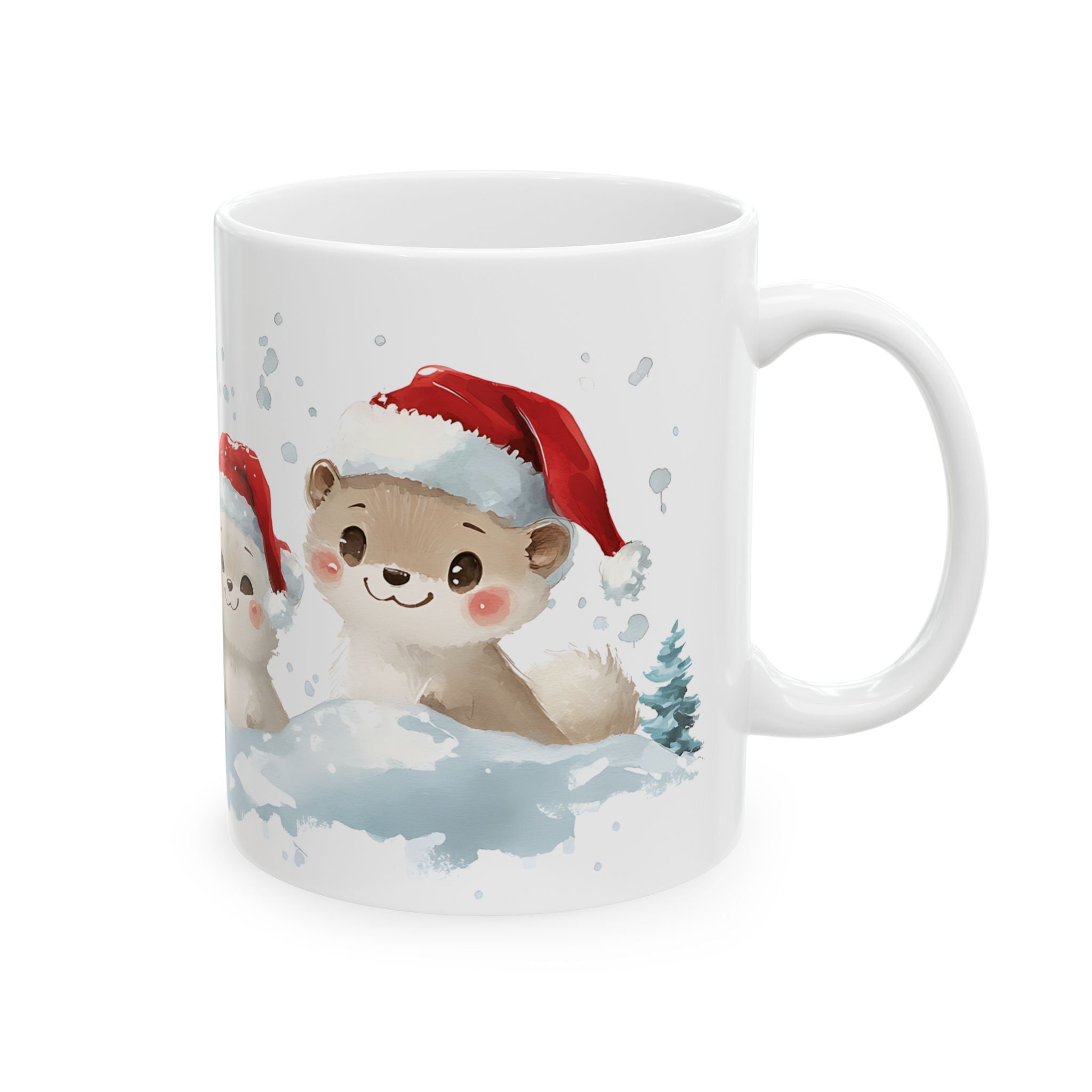 Adorable Otter Christmas Mug