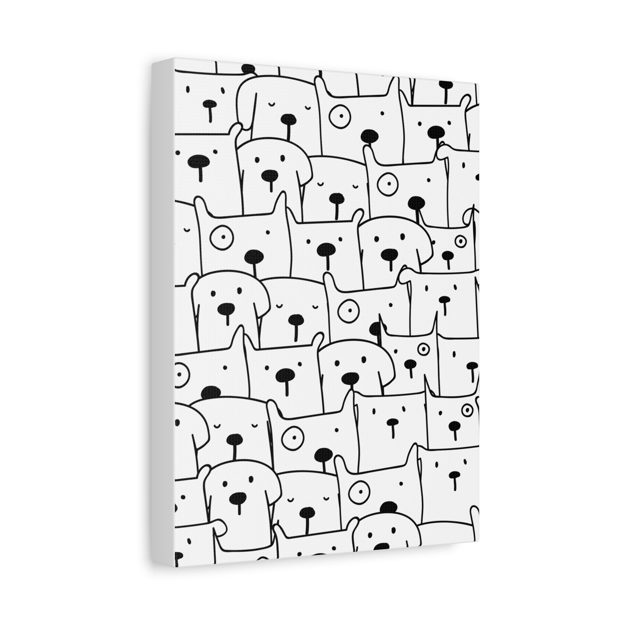 Cute Puppy Canvas Art - Dog Pattern