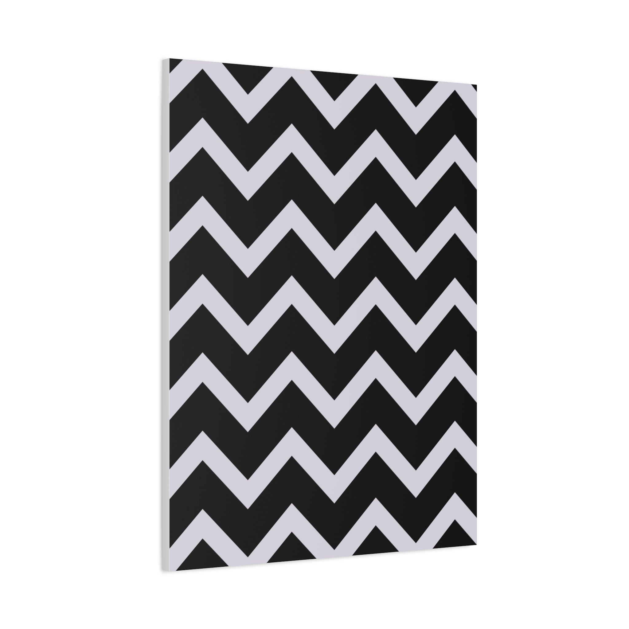 Modern Chevron Zigzag Matte Canvas Art