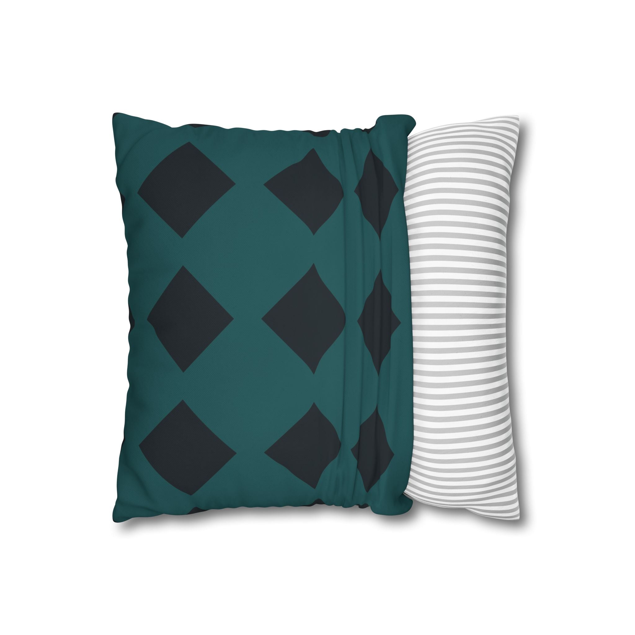 Teal Geometric Diamond Pillowcase