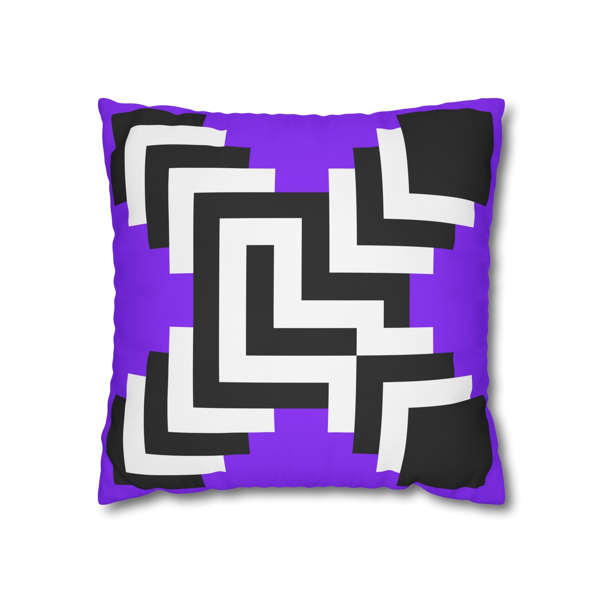 Purple Pixel Art Pillowcase - Abstract Design