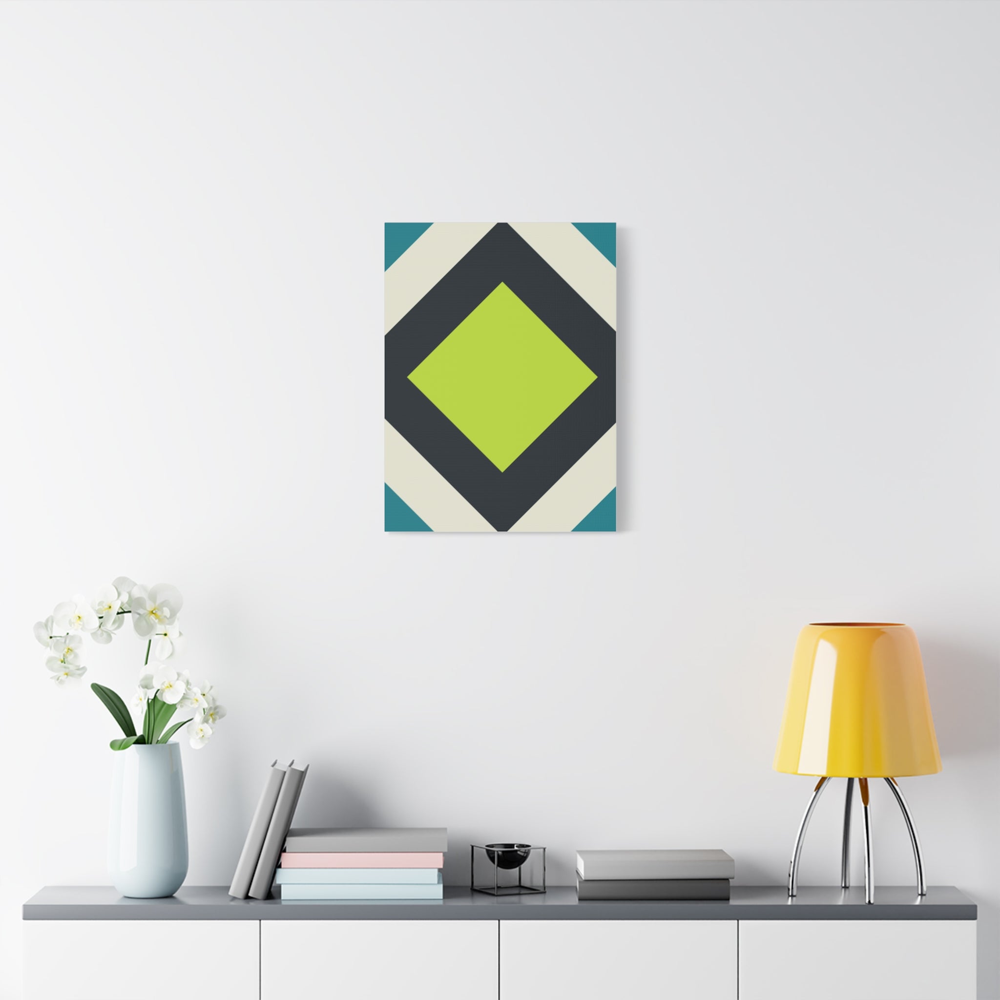 Geometric Diamond Canvas Art Print