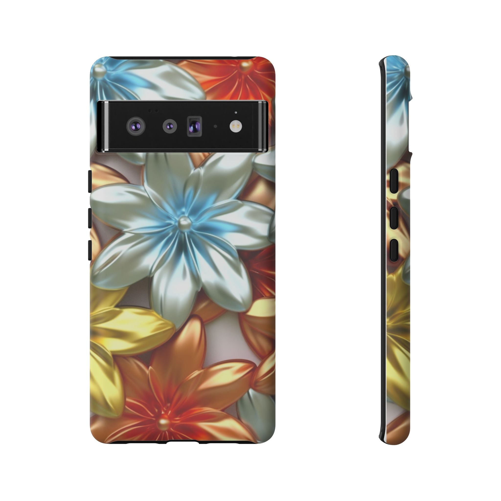 Metallic Flower Modern Art Design Google Pixel Case (All Models)